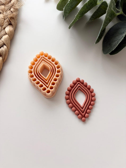 Bead Border Elegant Petal Polymer Clay Cutter