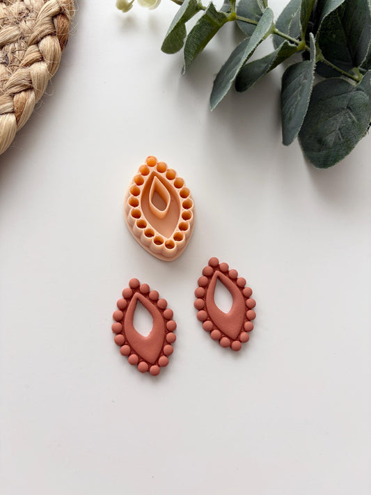 Bead Border Teardrop Polymer Clay Cutter