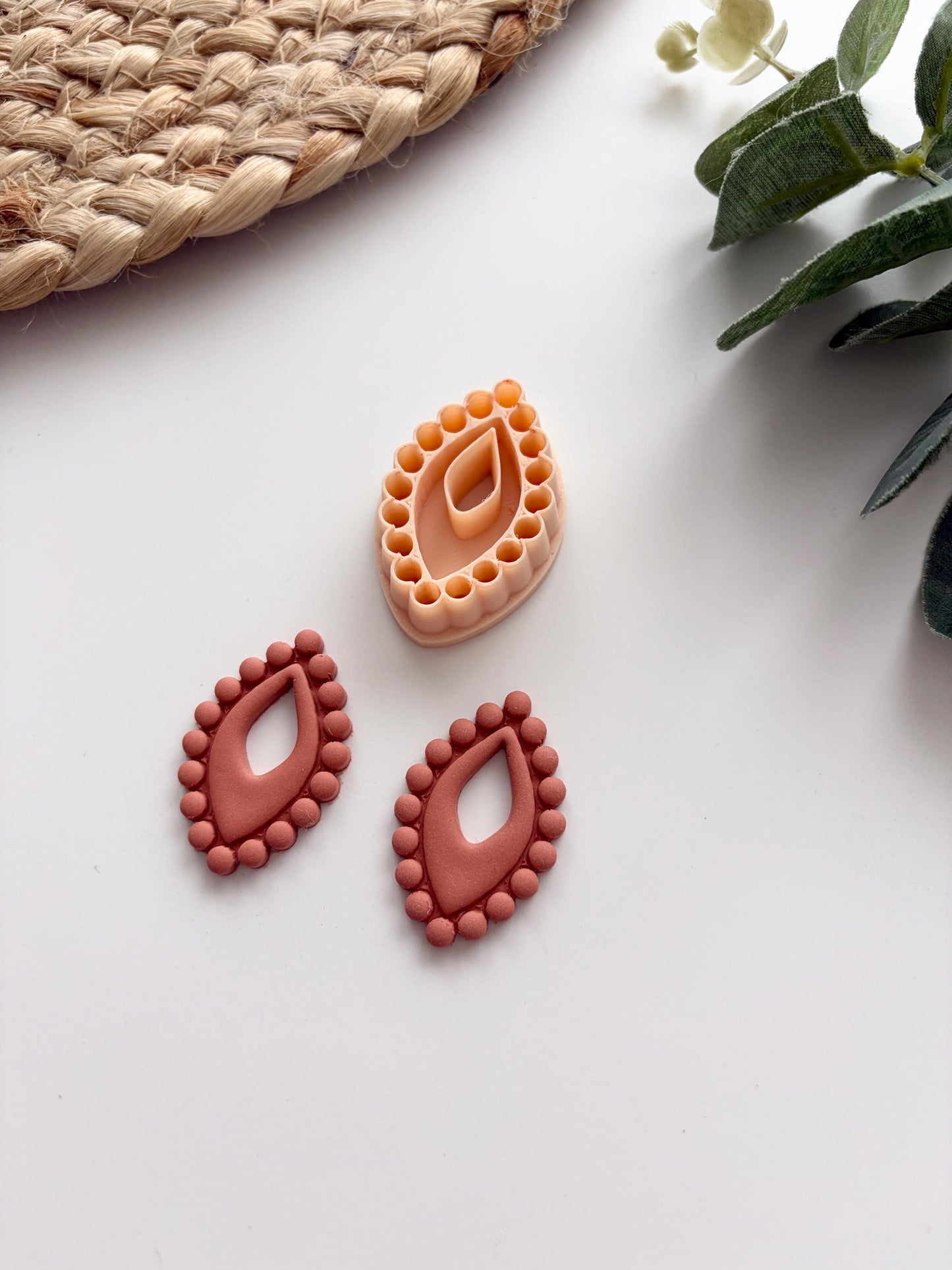 Bead Border Teardrop Polymer Clay Cutter