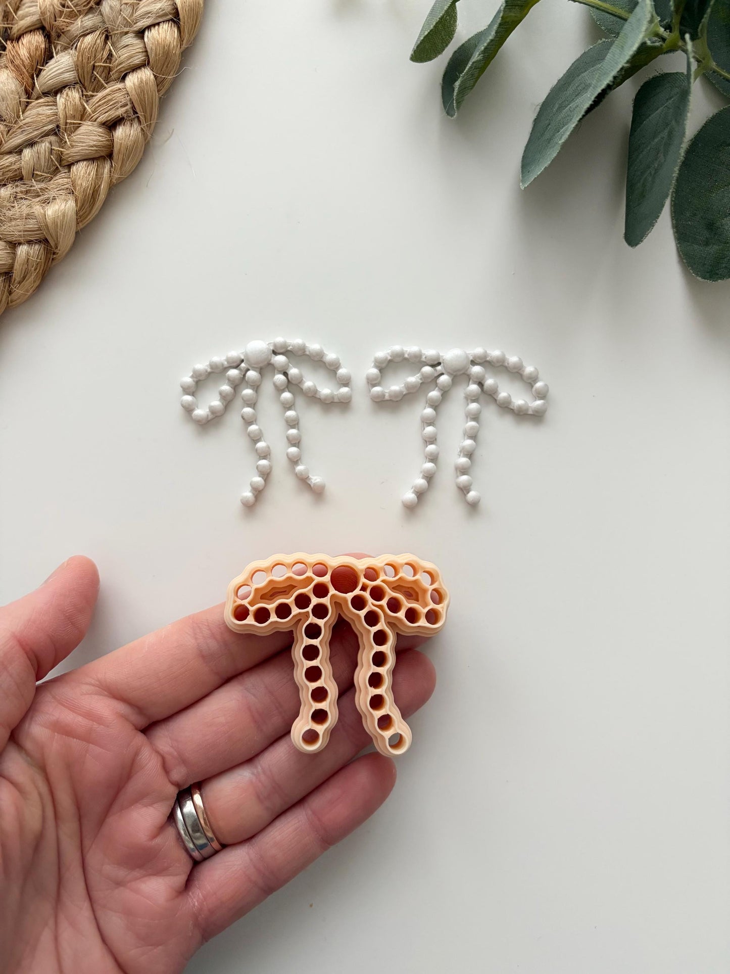 Bead Border Bow Polymer Clay Cutter