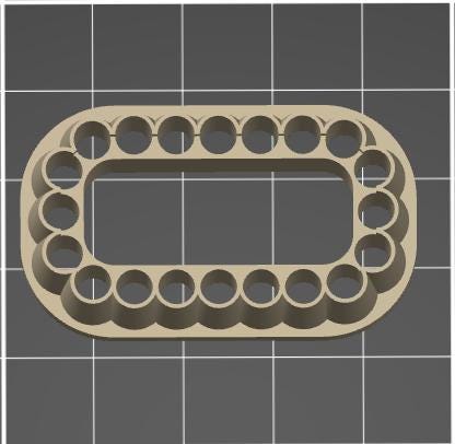 Bead Border Rounded Rectangle Polymer Clay Cutter - Digital STL File