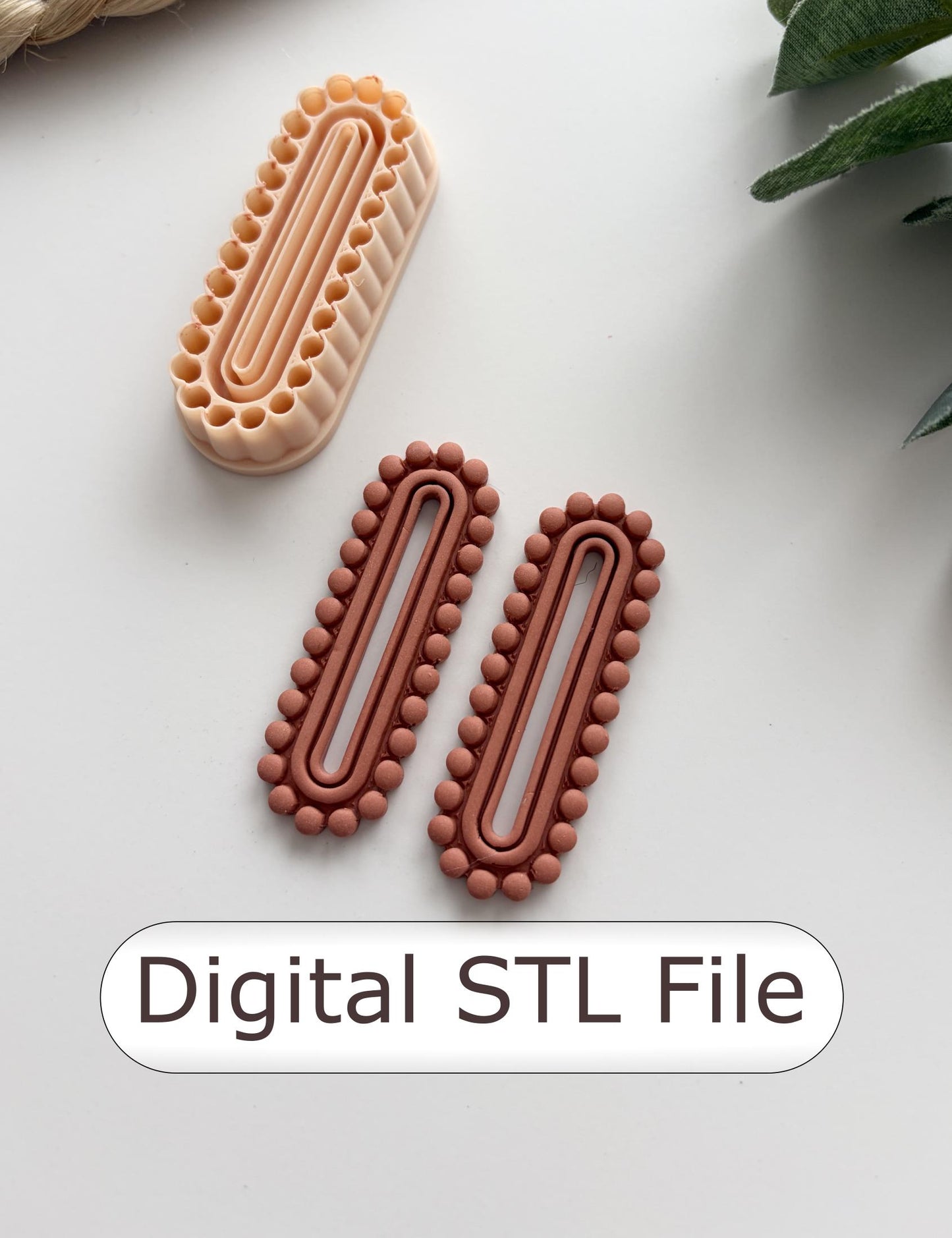 Bead Border Pill Polymer Clay Cutter - Digital STL File