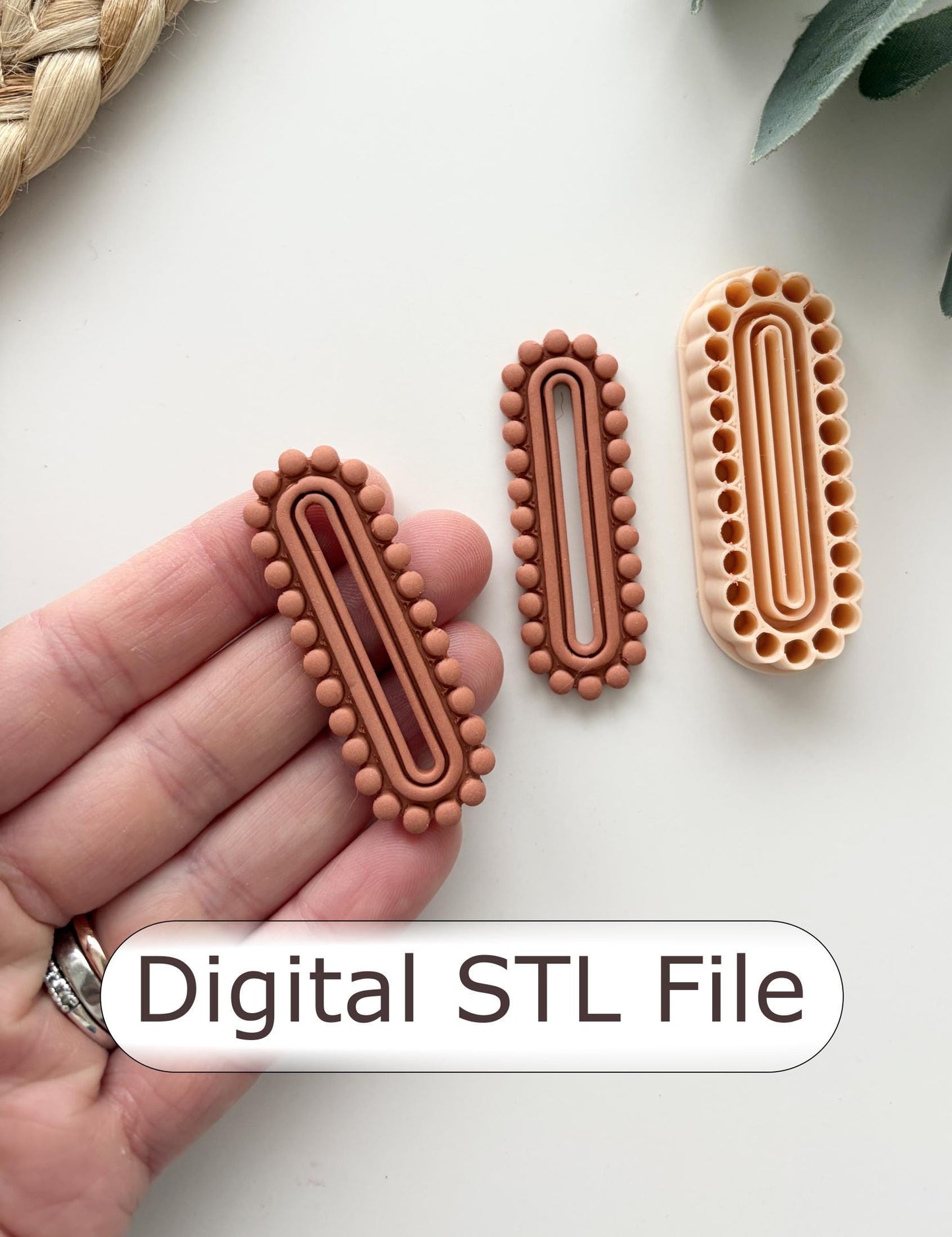 Bead Border Pill Polymer Clay Cutter - Digital STL File