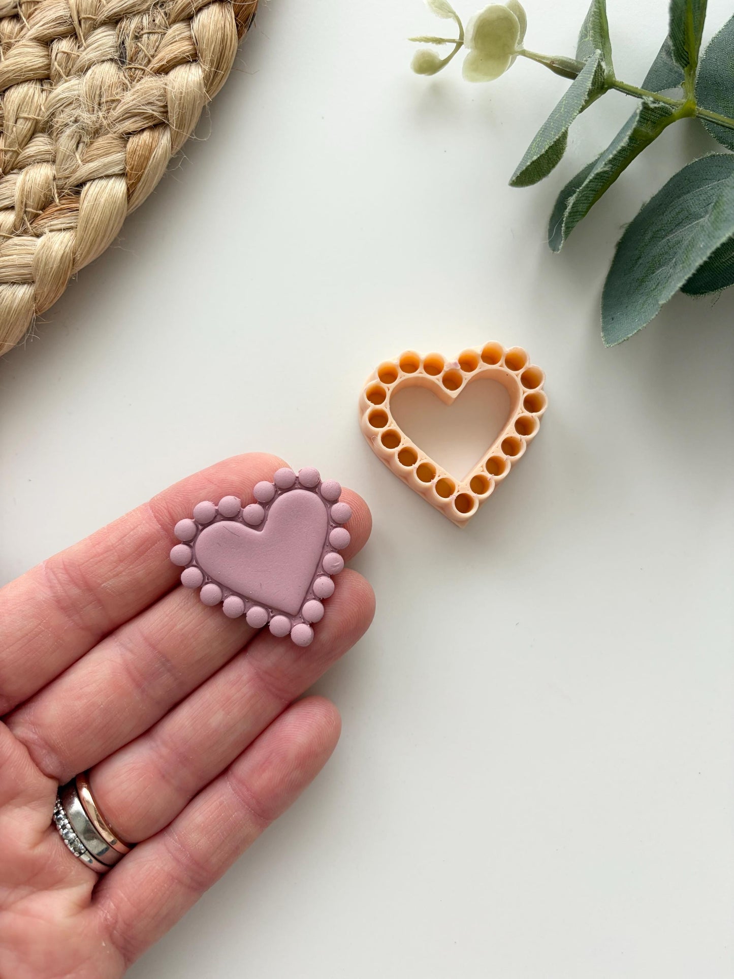 Bead Border Hearts Polymer Clay Cutter
