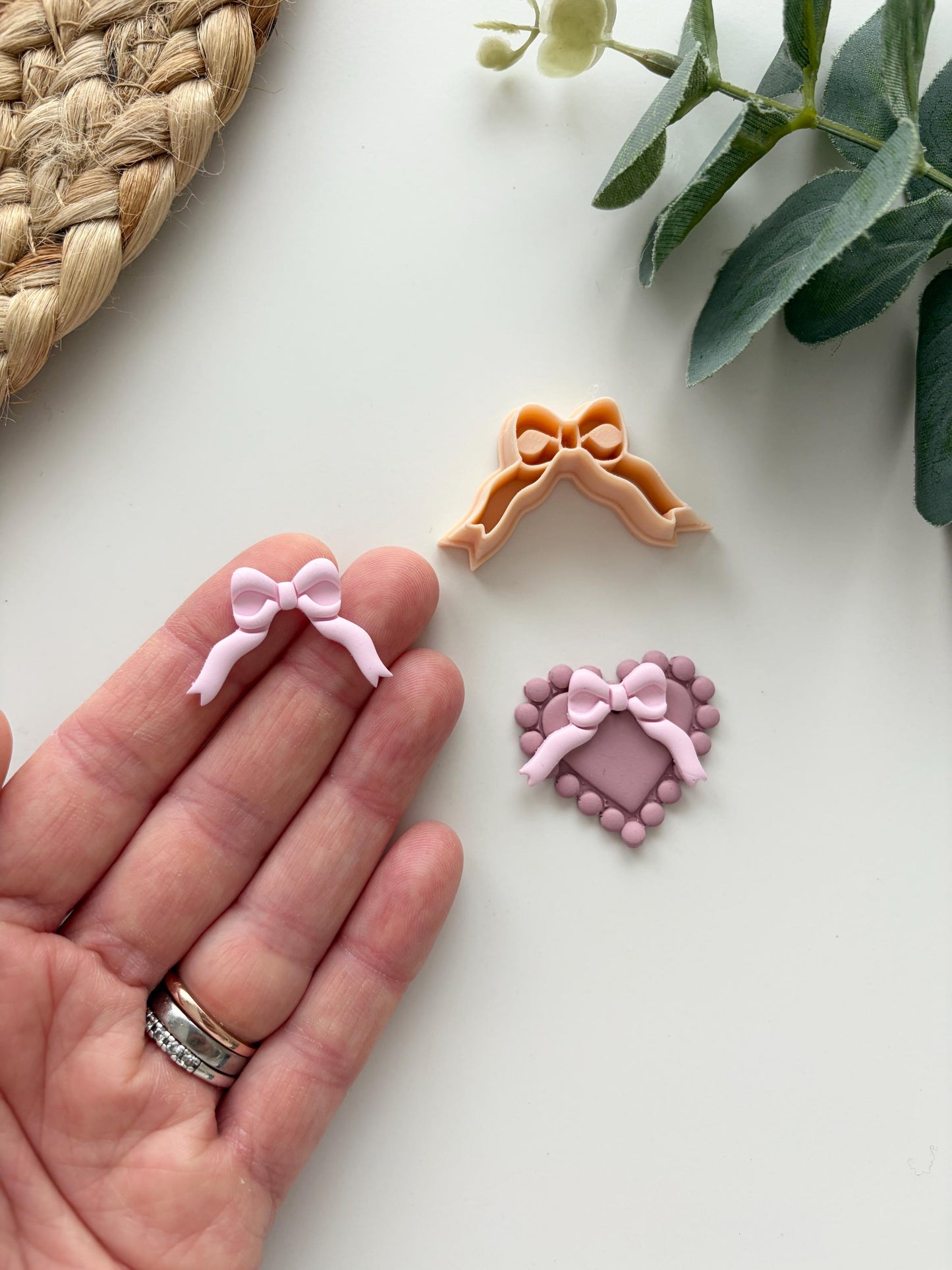 Bead Border Hearts Polymer Clay Cutter