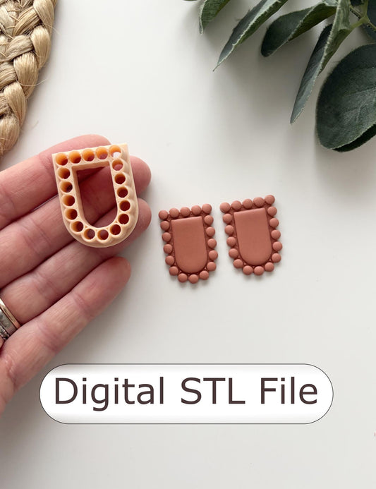 Bead Border Arch Polymer Clay Cutter - Digital STL File