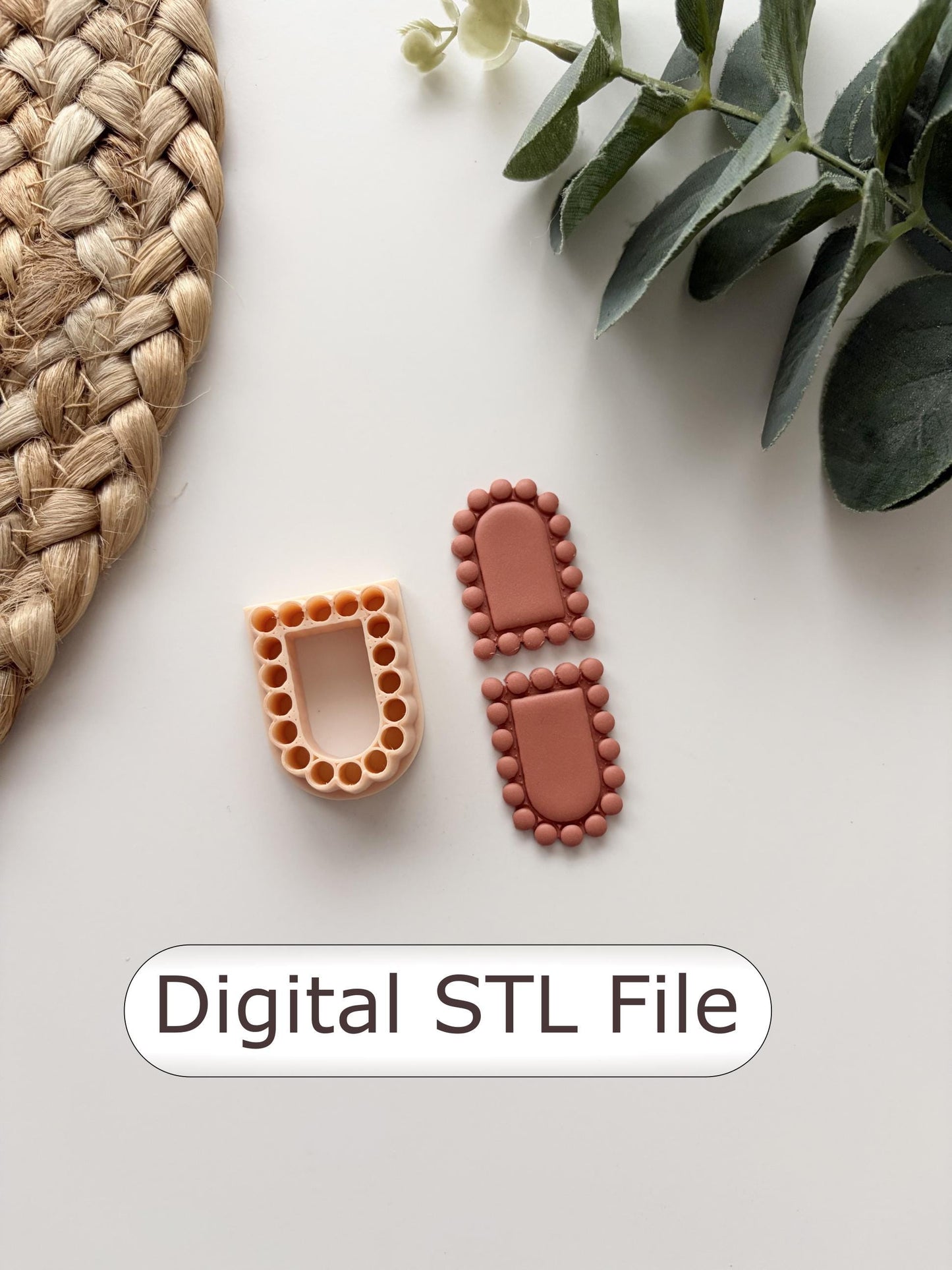 Bead Border Arch Polymer Clay Cutter - Digital STL File