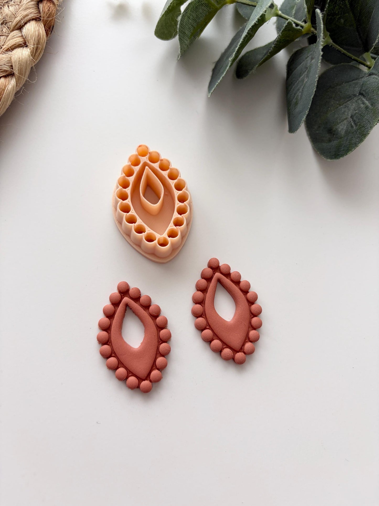 Bead Border Teardrop Polymer Clay Cutter