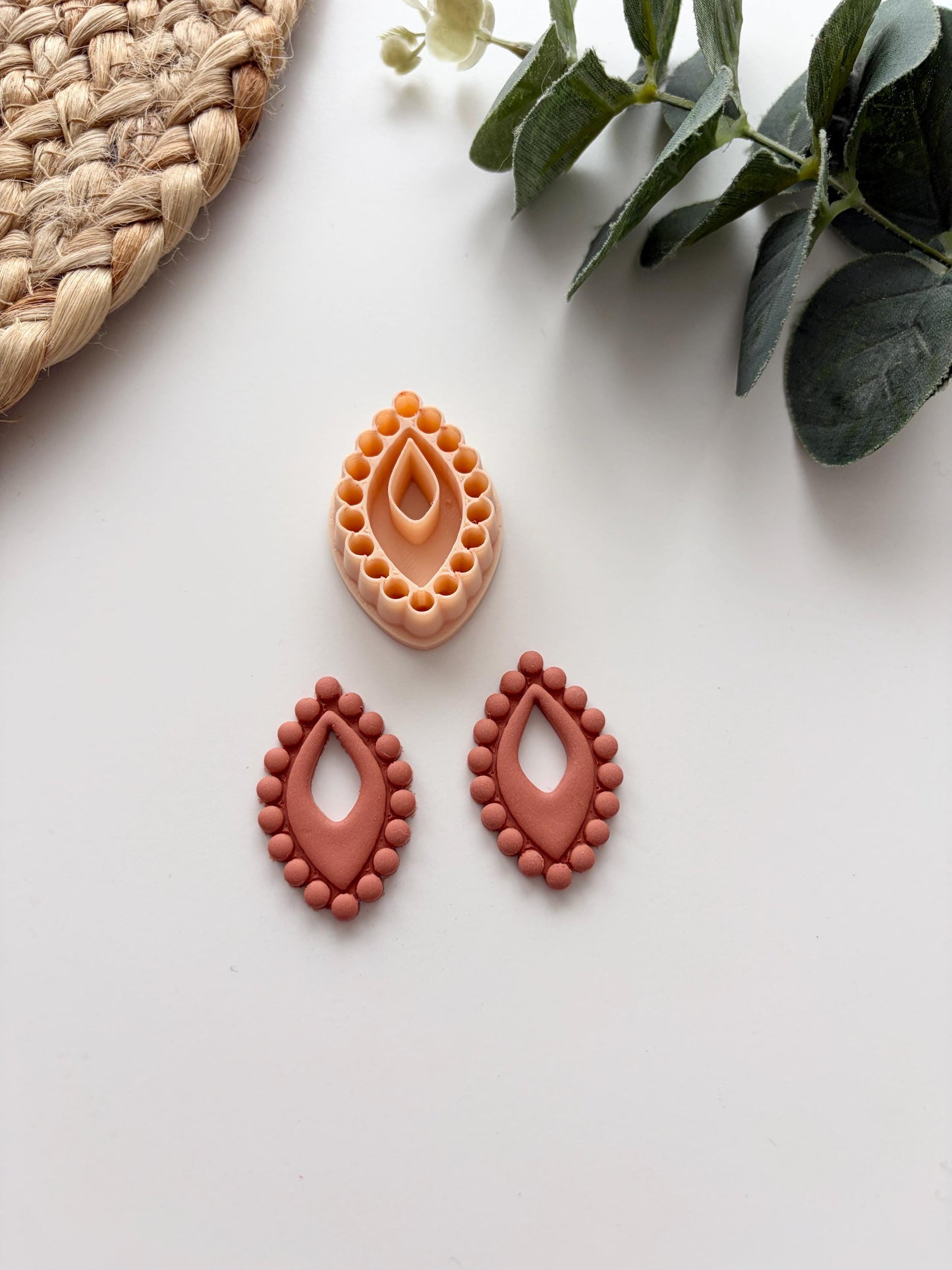 Bead Border Teardrop Polymer Clay Cutter