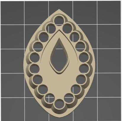 Bead Border Teardrop Polymer Clay Cutter - Digital STL File