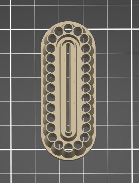 Bead Border Pill Polymer Clay Cutter - Digital STL File