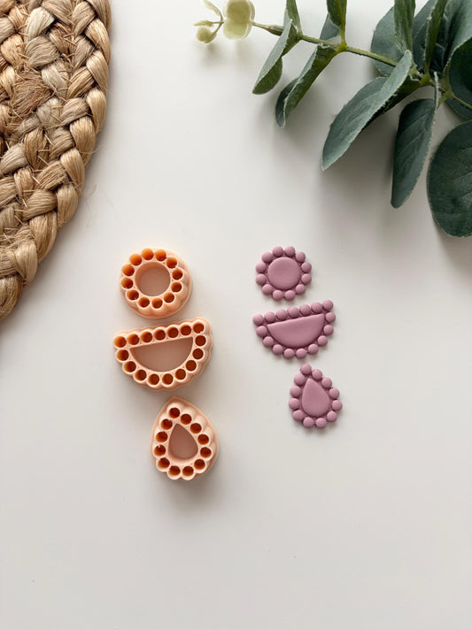 Bead Border Trio Polymer Clay Cutter