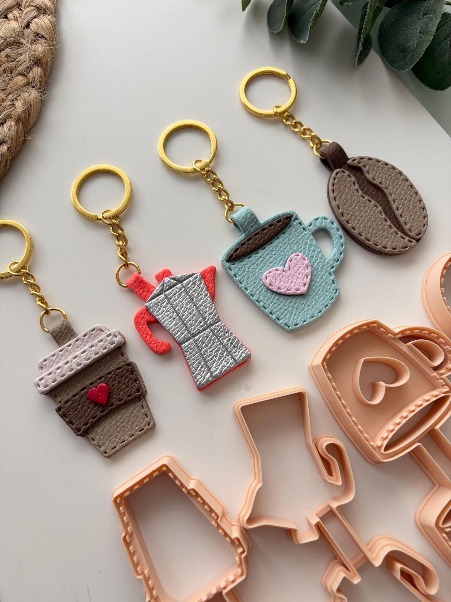 Coffee Keyring Bundle Polymer Clay Cutter