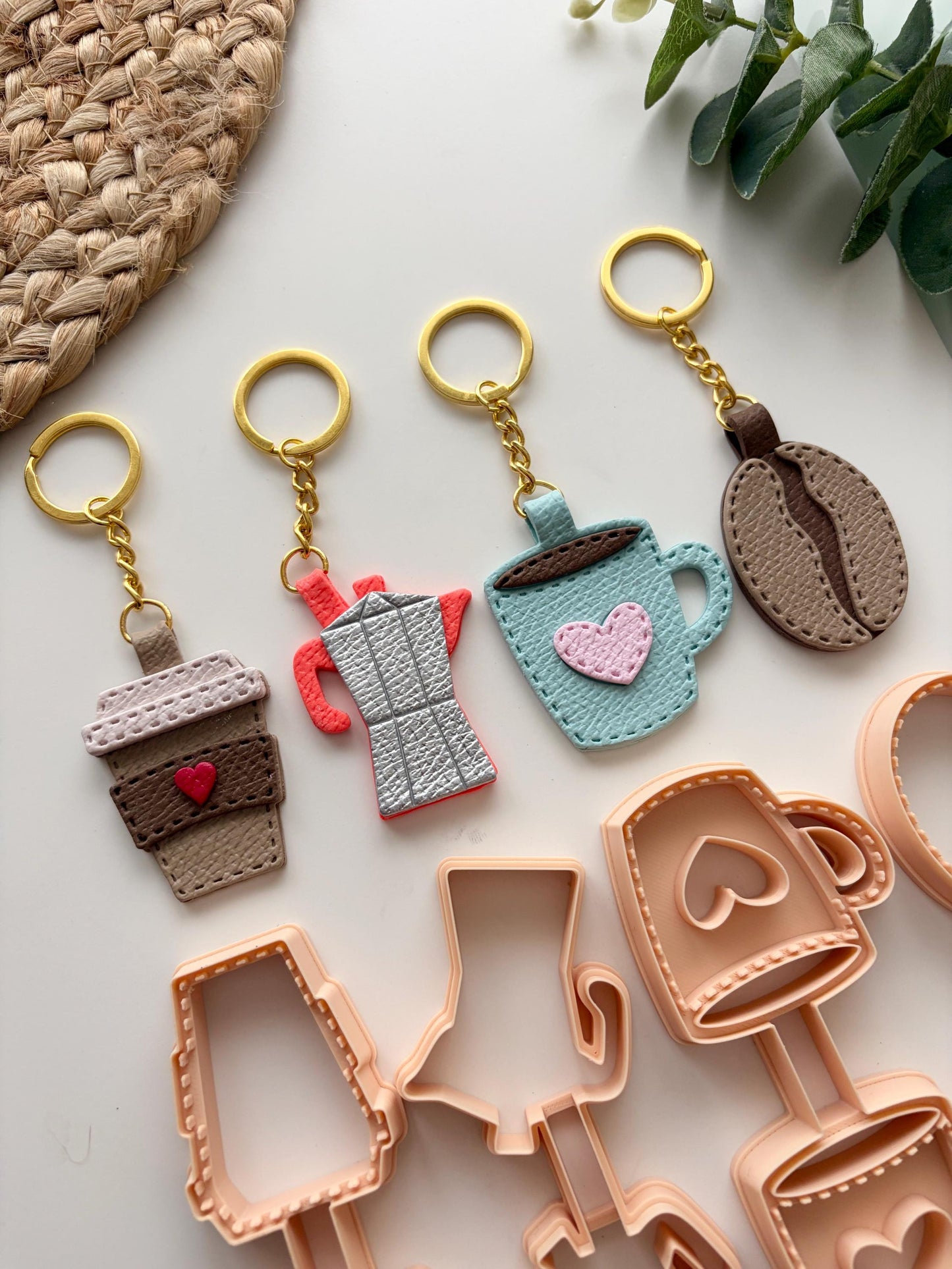 Coffee Keyring Bundle Polymer Clay Cutter