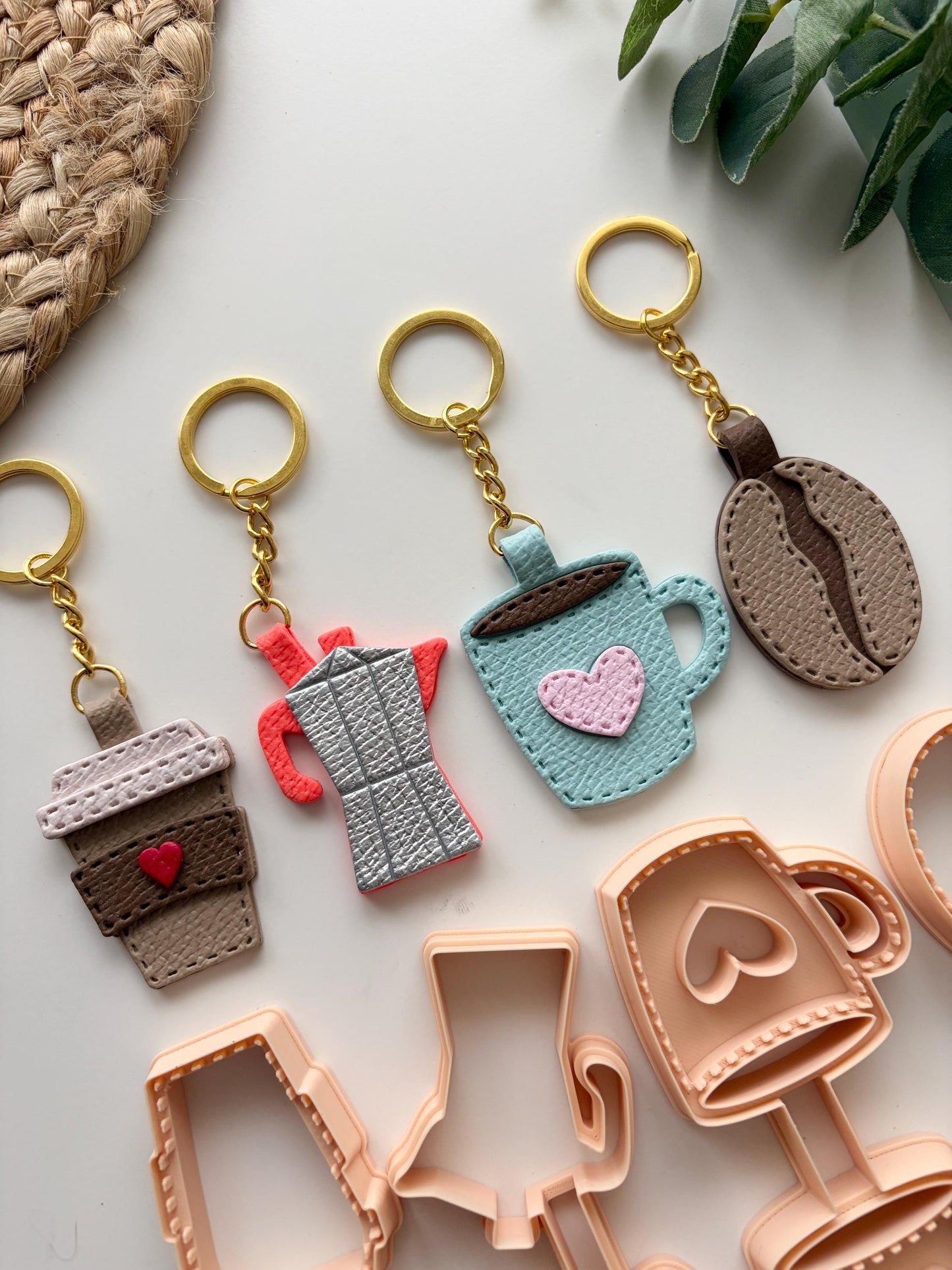 Coffee Keyring Bundle Polymer Clay Cutter