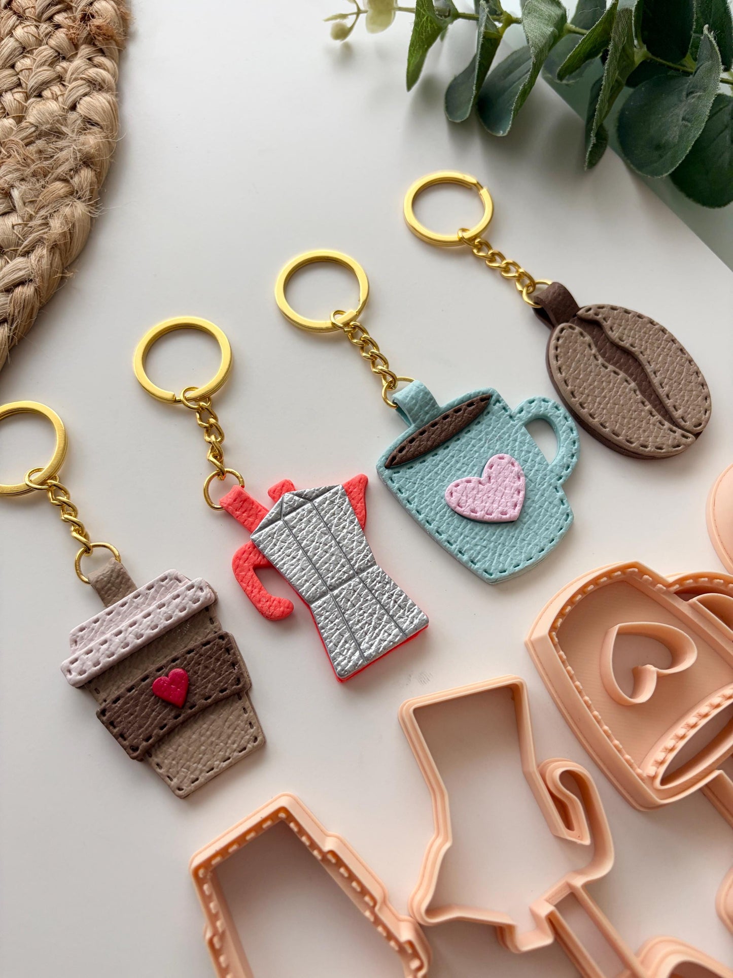 Coffee Keyring Bundle Polymer Clay Cutter