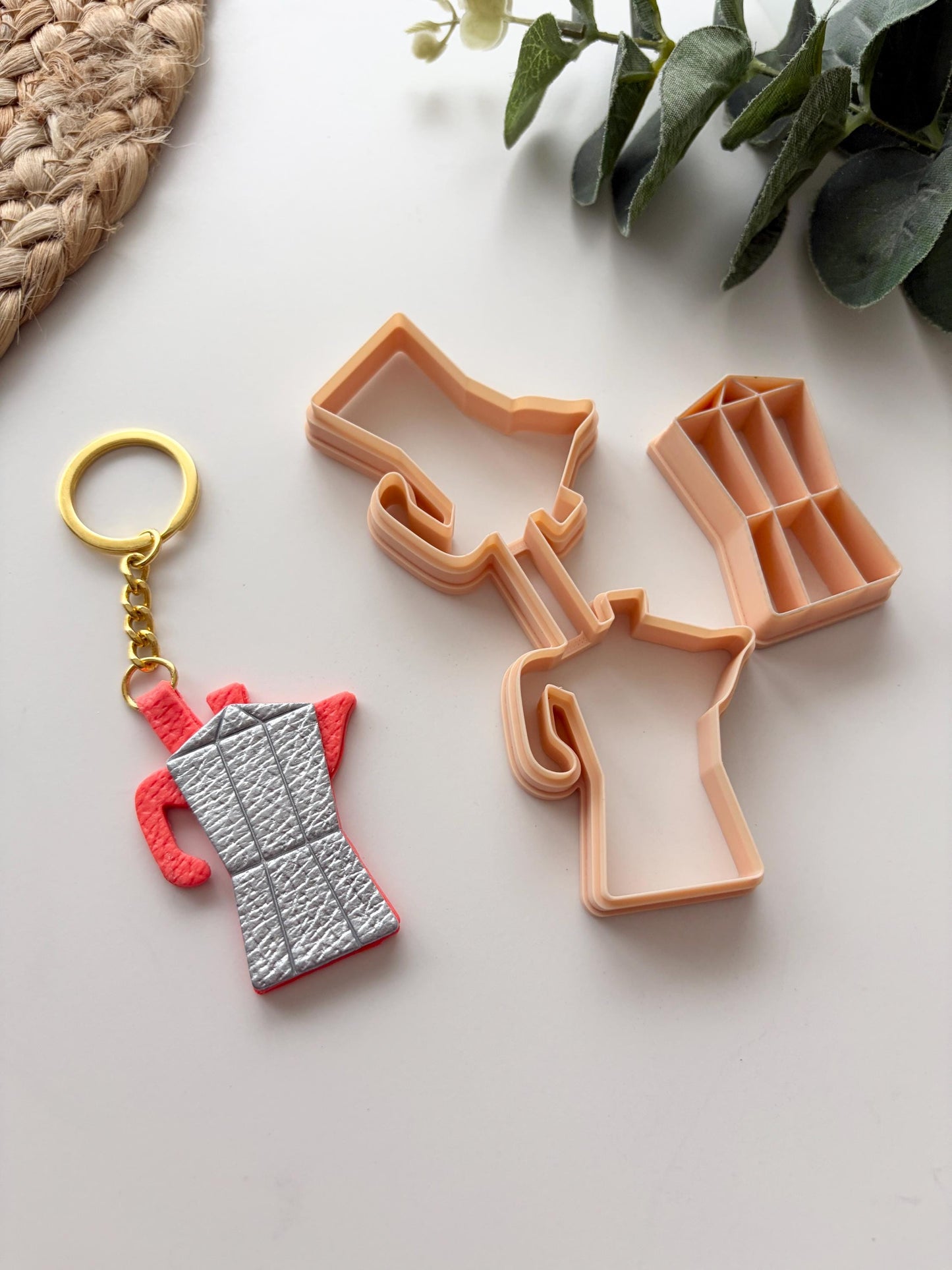 Moka Pot Keyring Polymer Clay Cutter