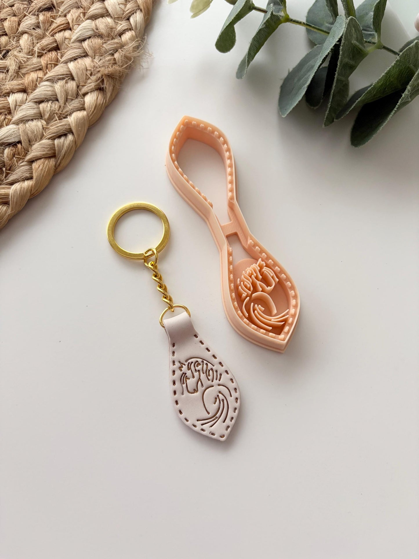 Cowgirl Elegant Embossed Horse Keyring Cutter