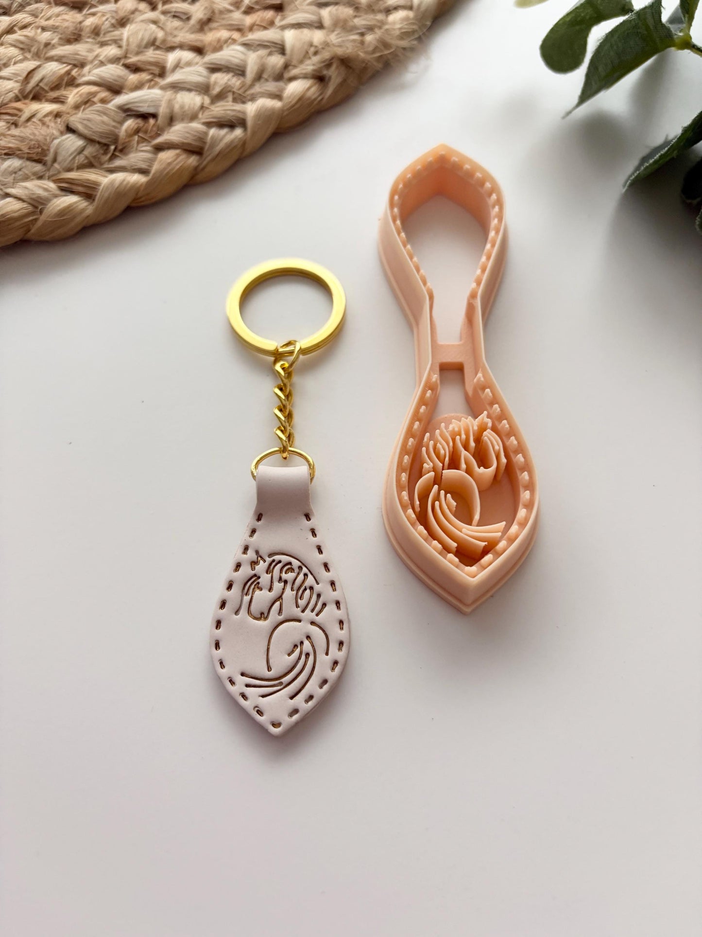 Cowgirl Elegant Embossed Horse Keyring Cutter