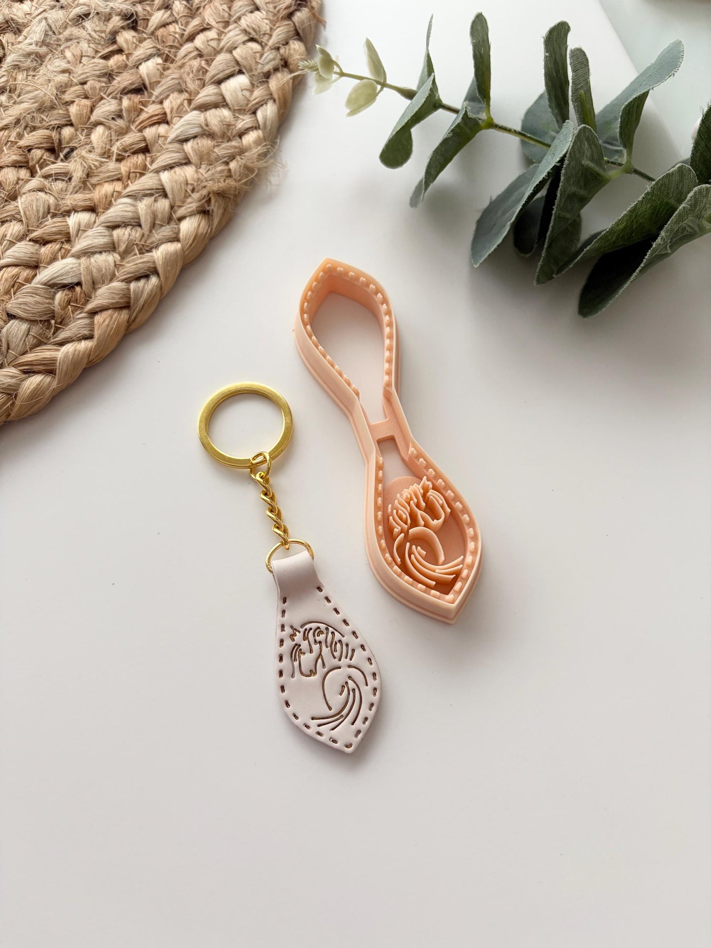 Cowgirl Elegant Embossed Horse Keyring Cutter