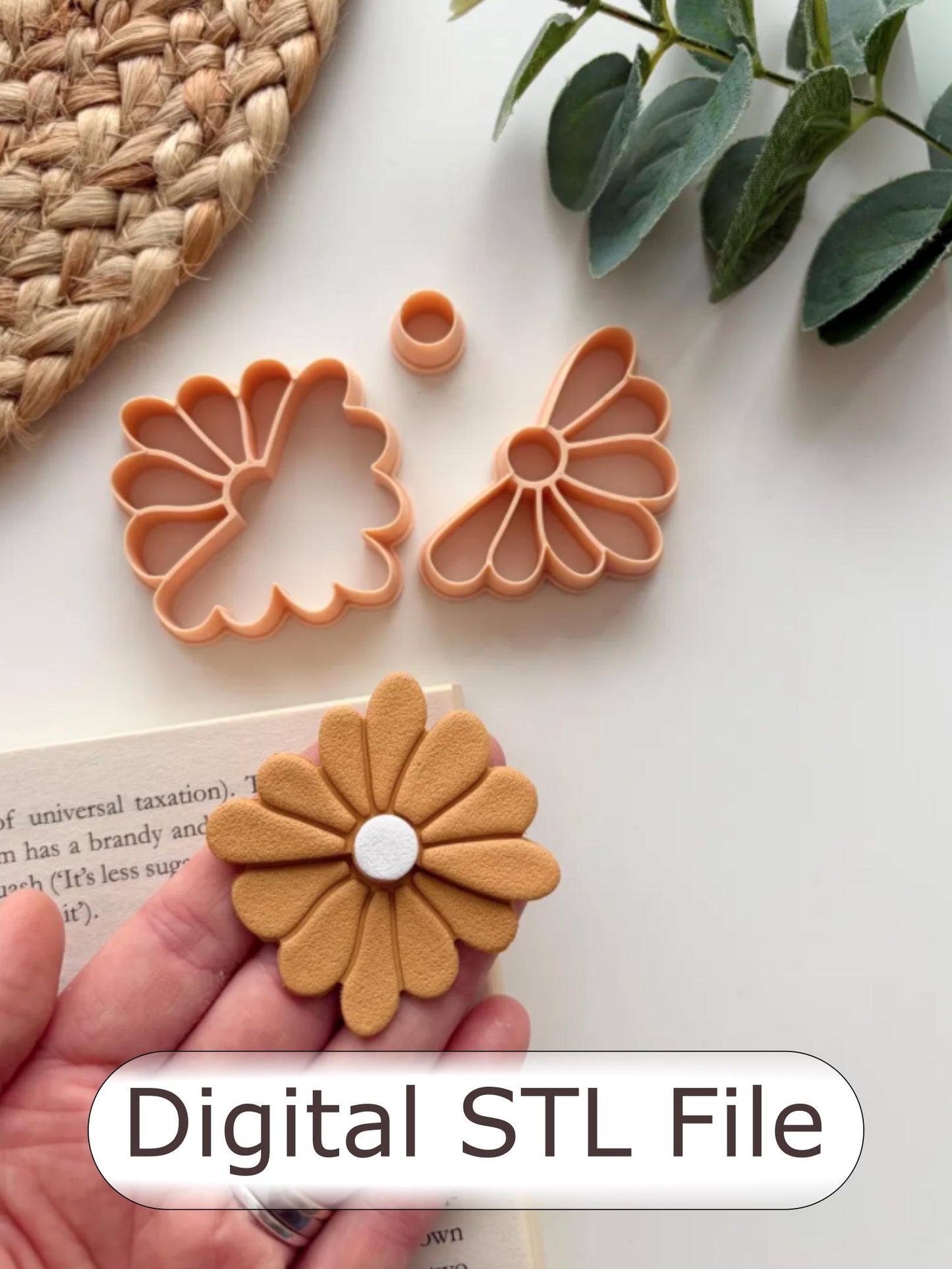 Floral Spring Corner Bookmark Bundle Polymer Clay Cutters - Digital STL File