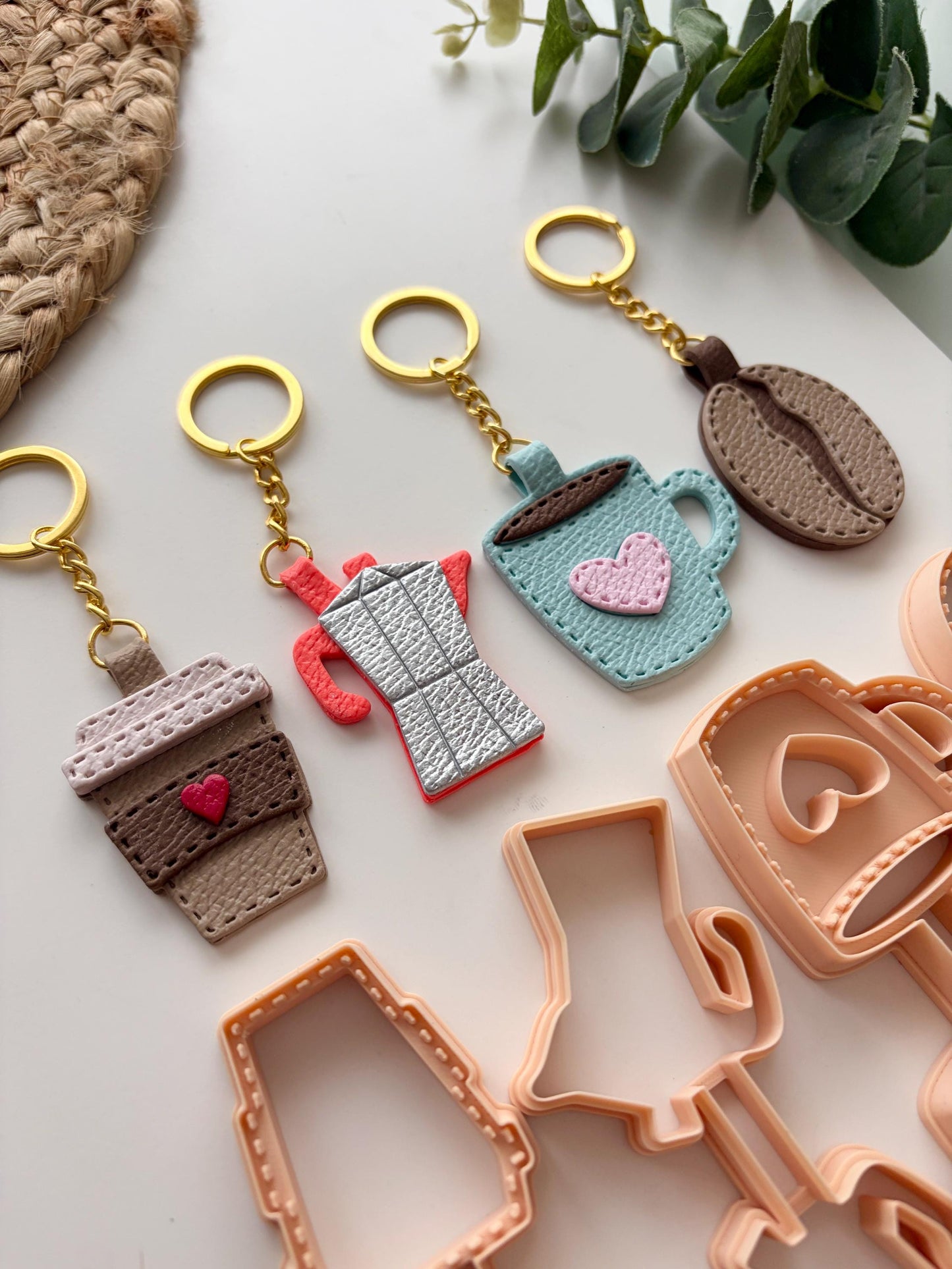 Coffee Keyring Bundle Polymer Clay Cutter