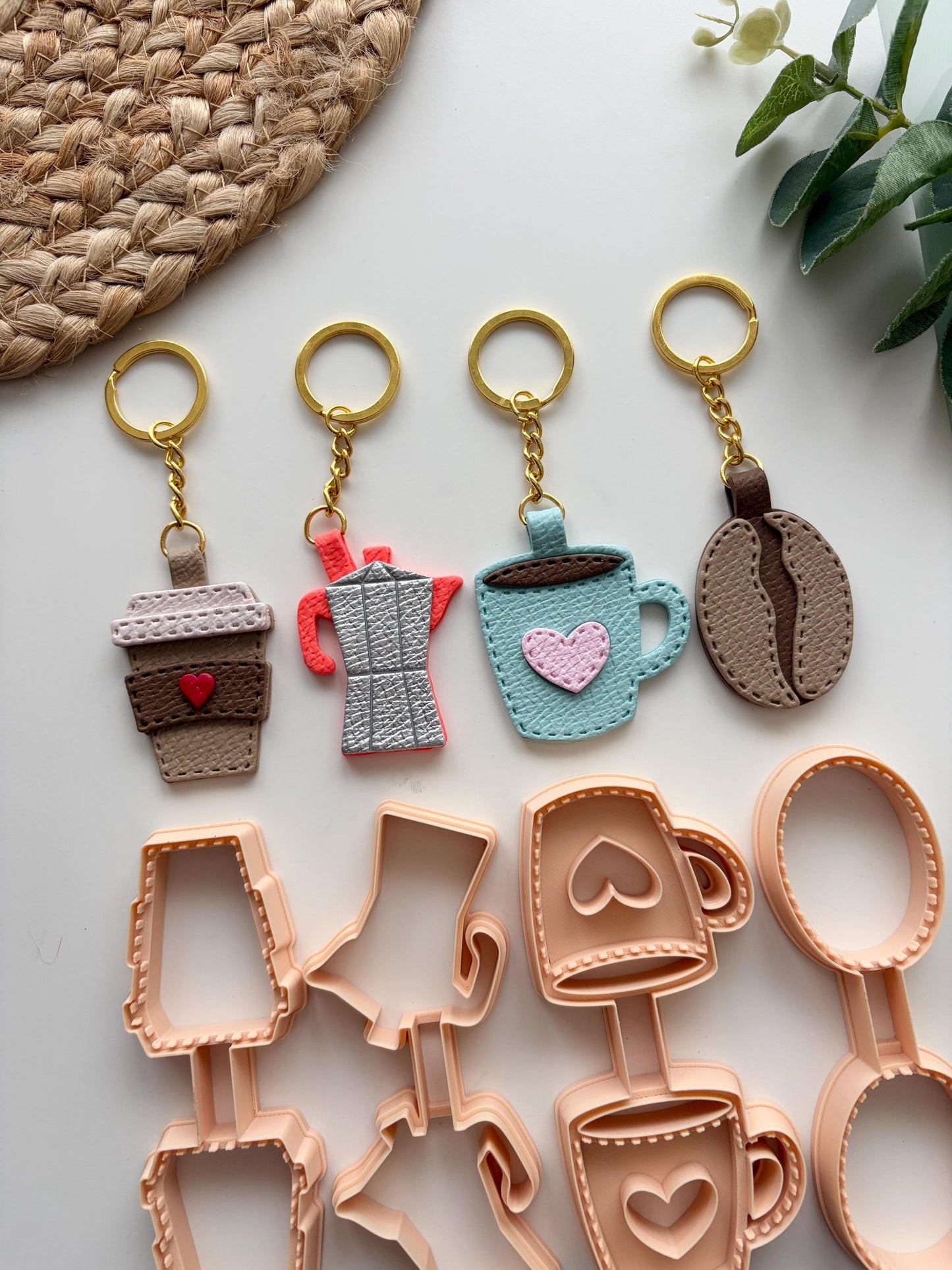 Coffee Keyring Bundle Polymer Clay Cutter