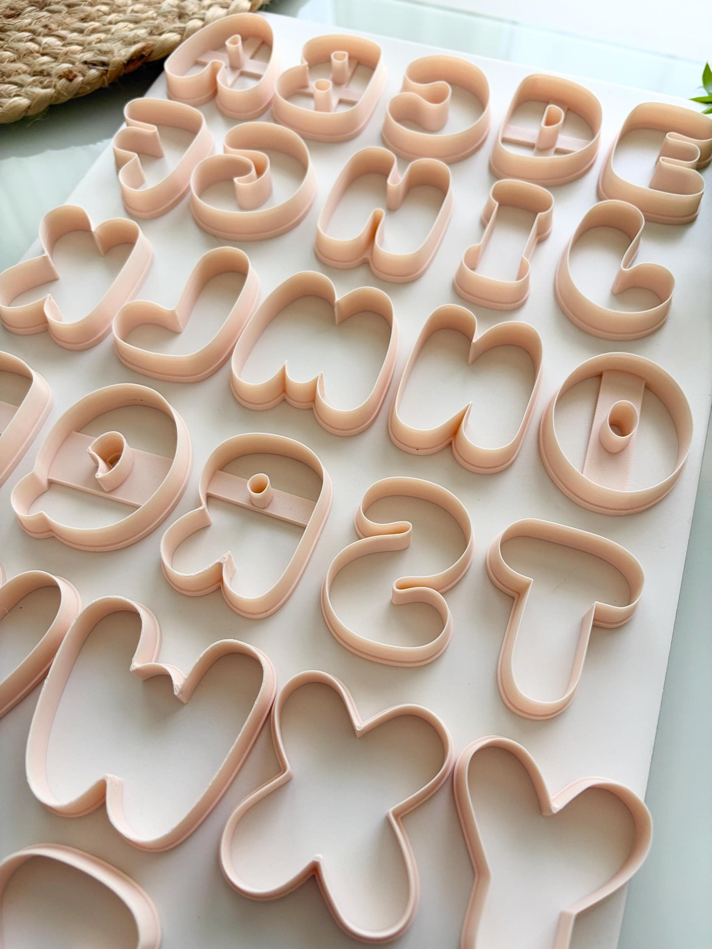 Bubble Alphabet Clay Cutters: Polymer Earring Making Tool (50mm/ 2")