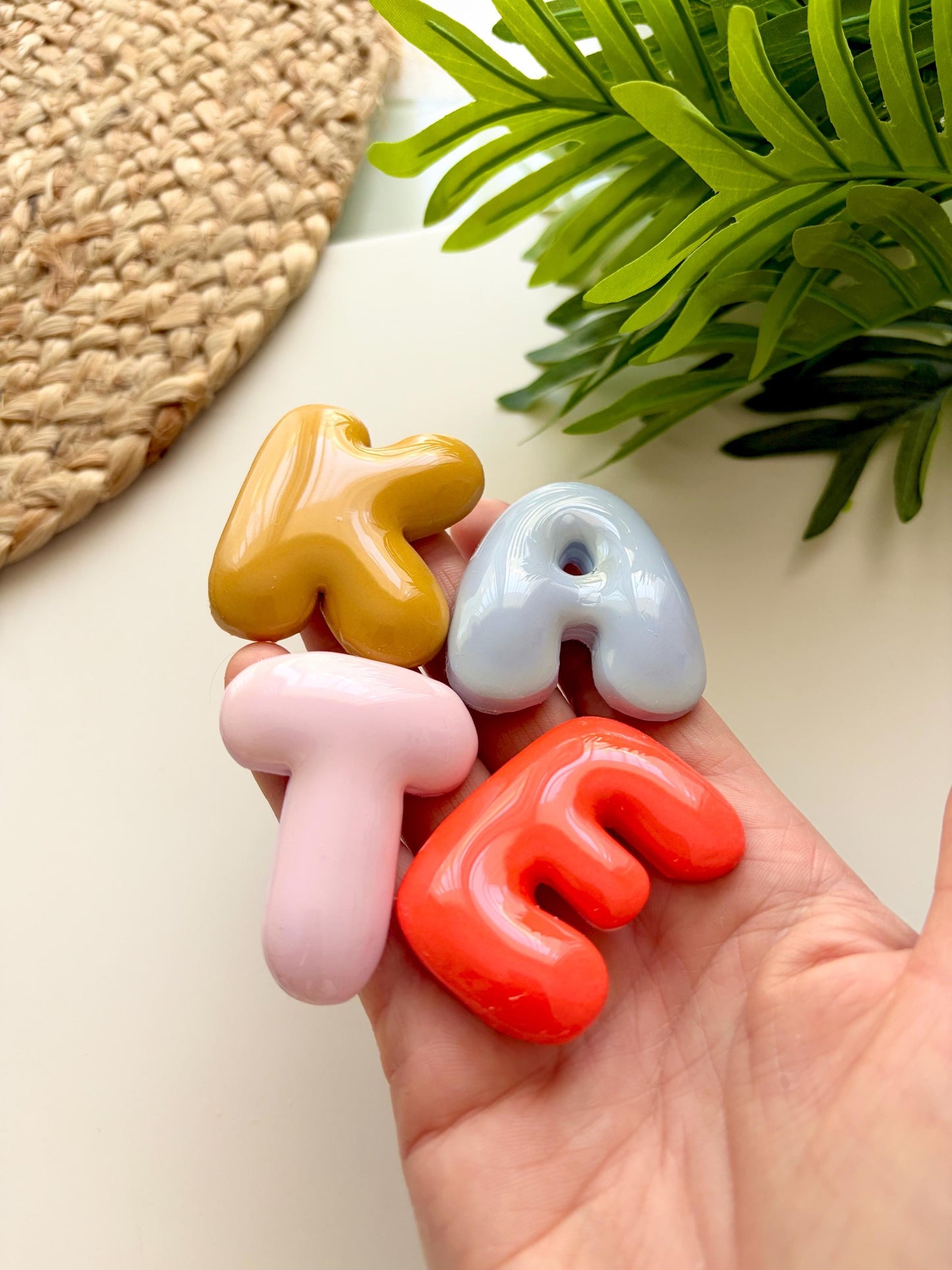 Bubble Alphabet Clay Cutters 25mm: Polymer Earring Making Tool (25mm/ 1")