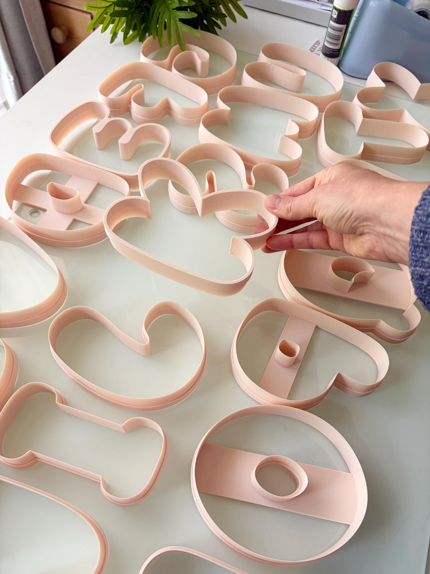 Statement Bubble Alphabet 130cm Clay Cutters: Polymer Earring Making Tool (130mm/ 5.1")