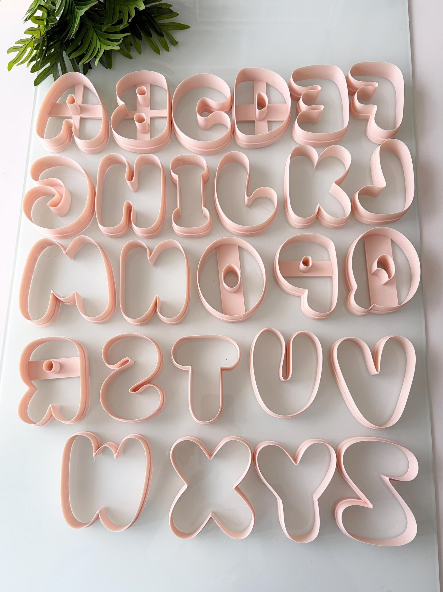 Bubble Alphabet Clay Cutters 90cm: Polymer Earring Making Tool (90mm/ 3.5")