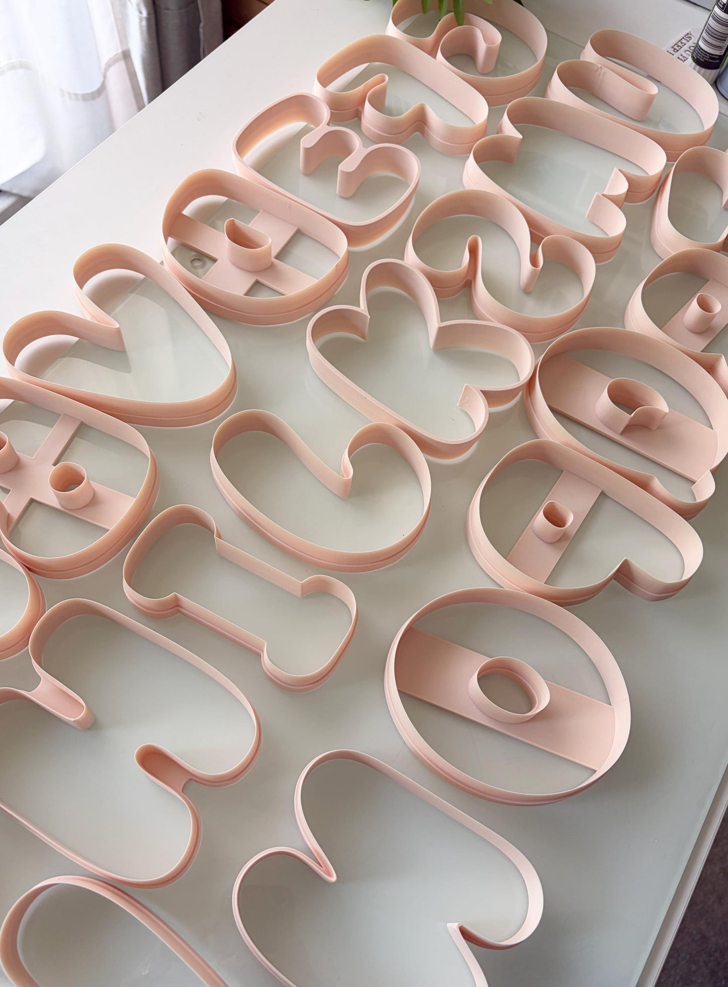 Statement Bubble Alphabet 130cm Clay Cutters: Polymer Earring Making Tool (130mm/ 5.1")