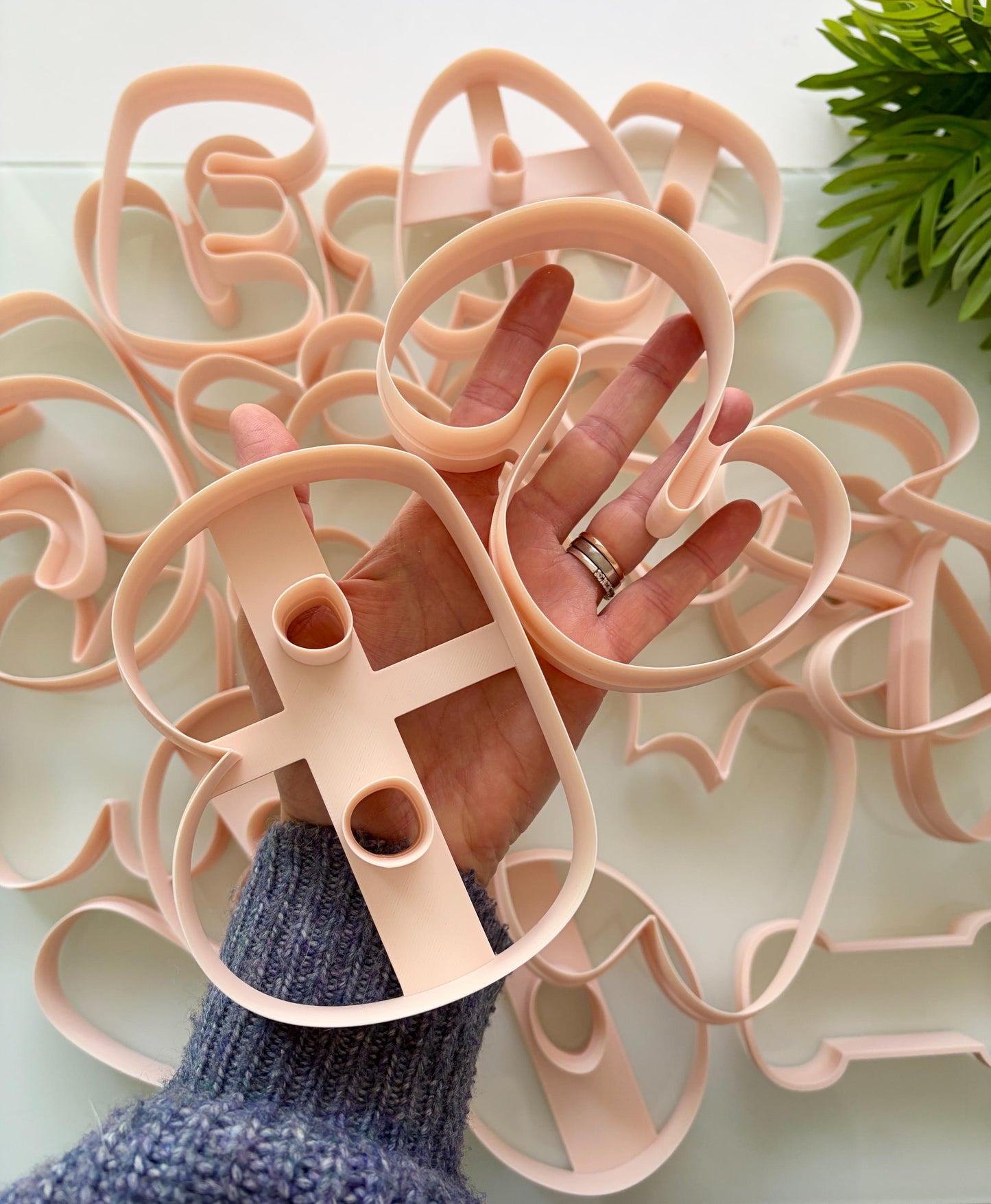 Bubble Alphabet Clay Cutters 90cm: Polymer Earring Making Tool (90mm/ 3.5")
