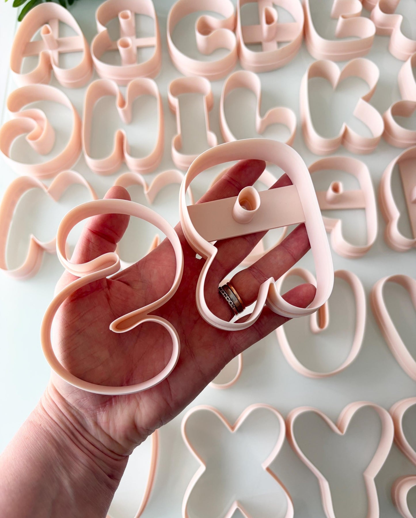 Bubble Alphabet Clay Cutters 90cm: Polymer Earring Making Tool (90mm/ 3.5")