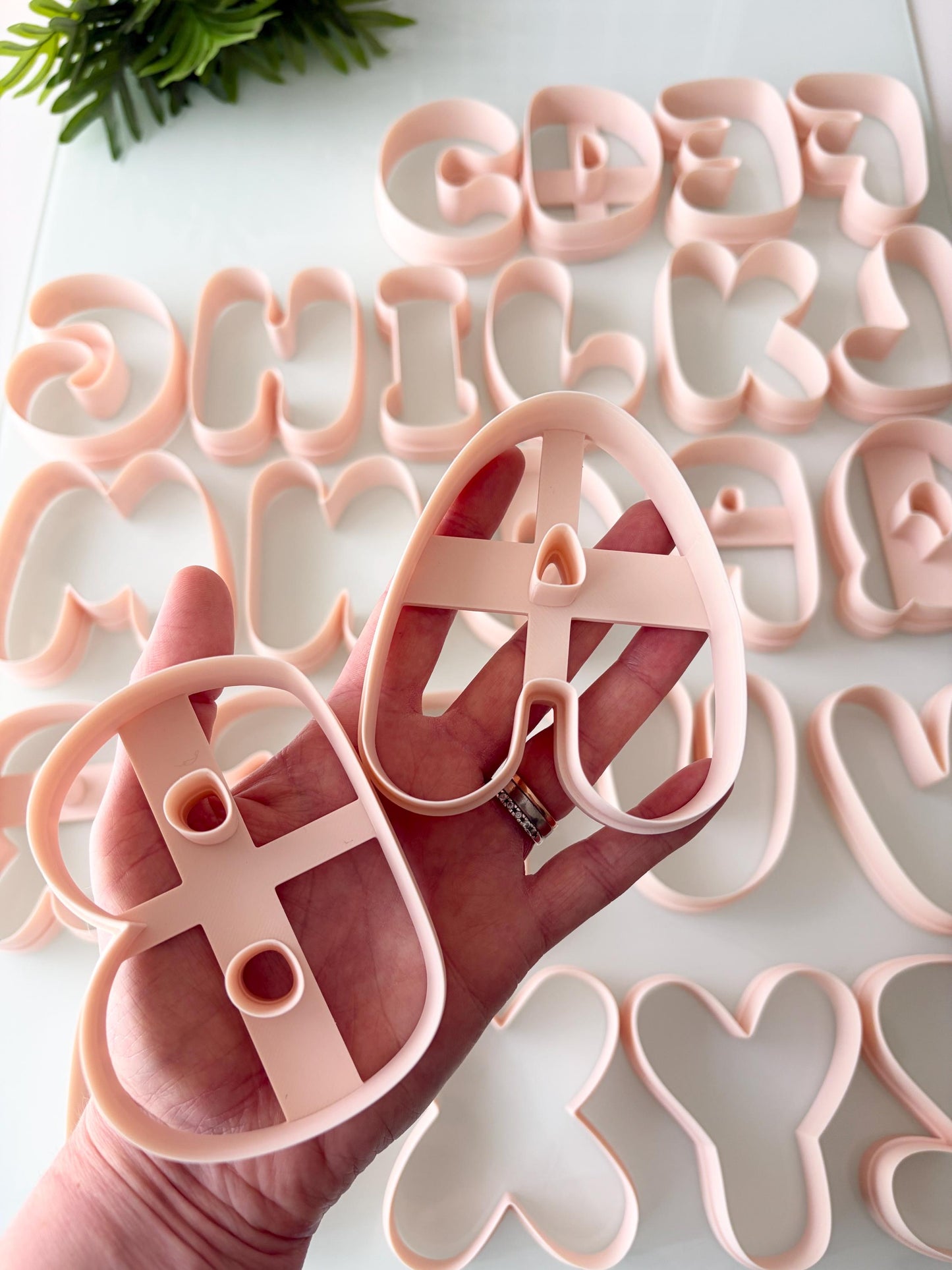 Bubble Alphabet Clay Cutters 90cm: Polymer Earring Making Tool (90mm/ 3.5")