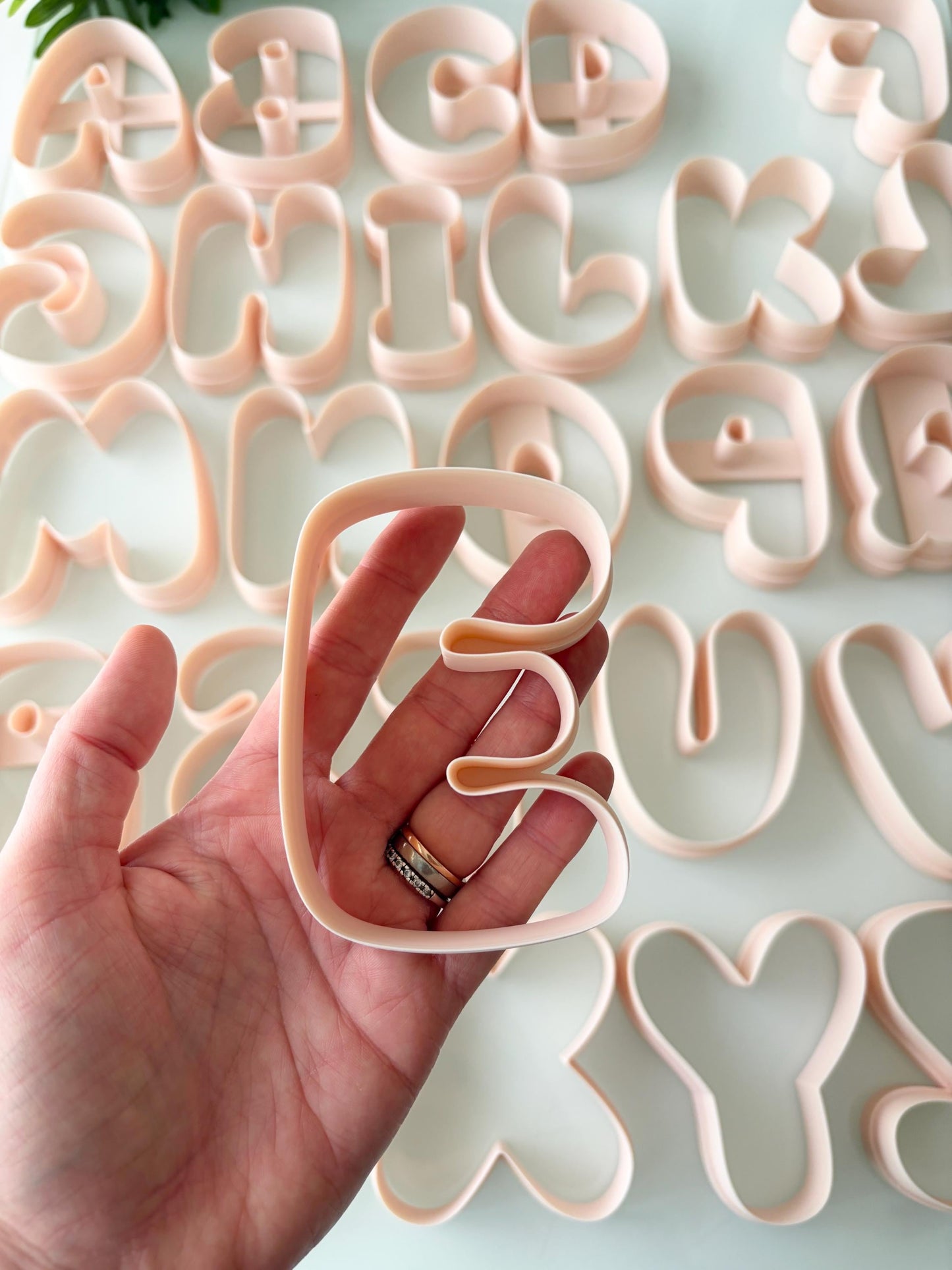 Bubble Alphabet Clay Cutters 90cm: Polymer Earring Making Tool (90mm/ 3.5")