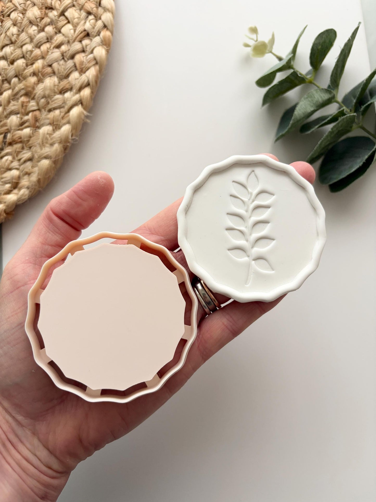 Flat Edge Trinket Dish, Stamp + Tool Bundle -  Polymer Clay Cutters - VeeClayDesign Shop