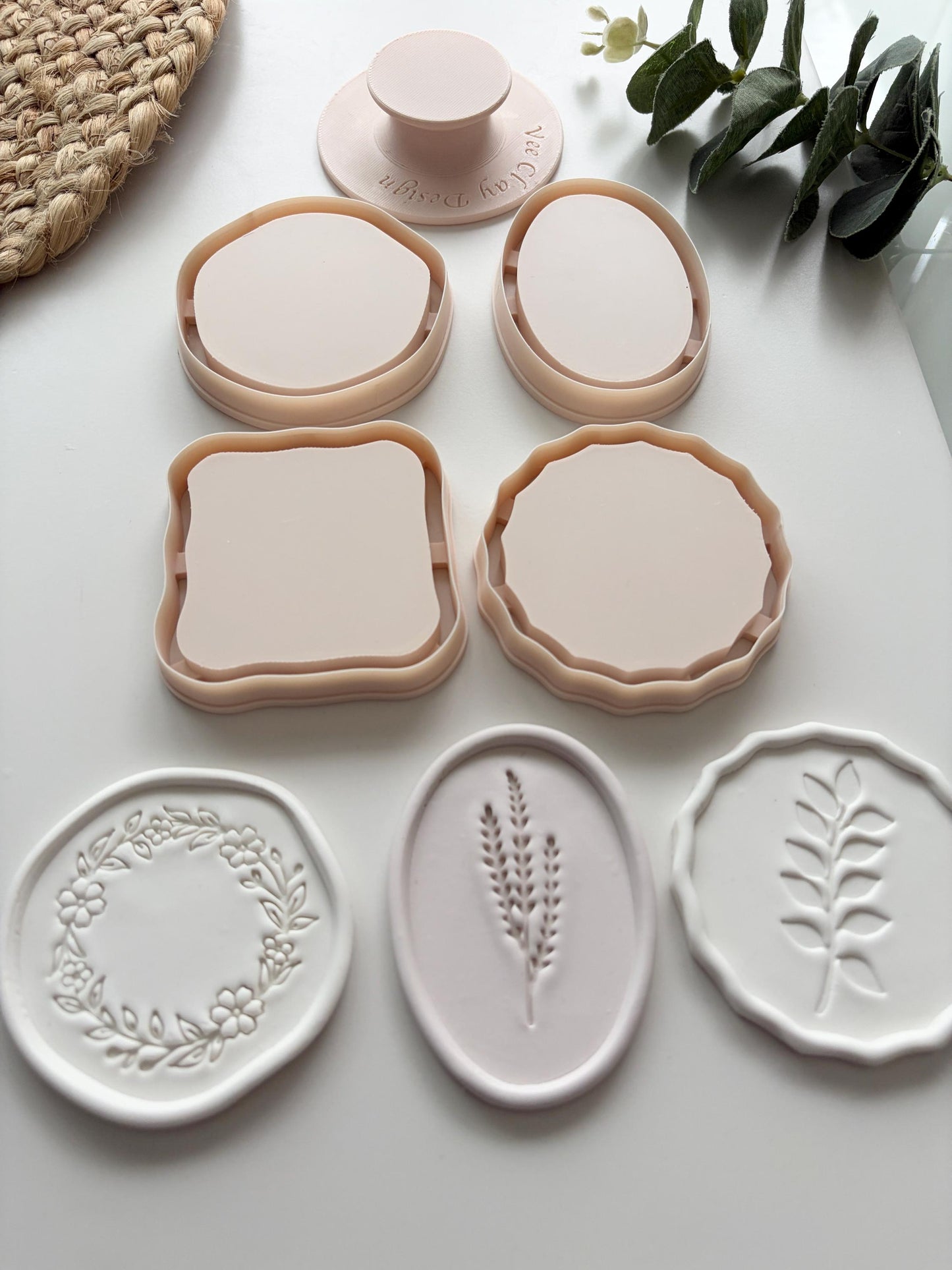 Organic Oval, Square, Circle + Scallop Flat Edge Trinket & Jewellery Dish Polymer Clay Cutter - VeeClayDesign Shop