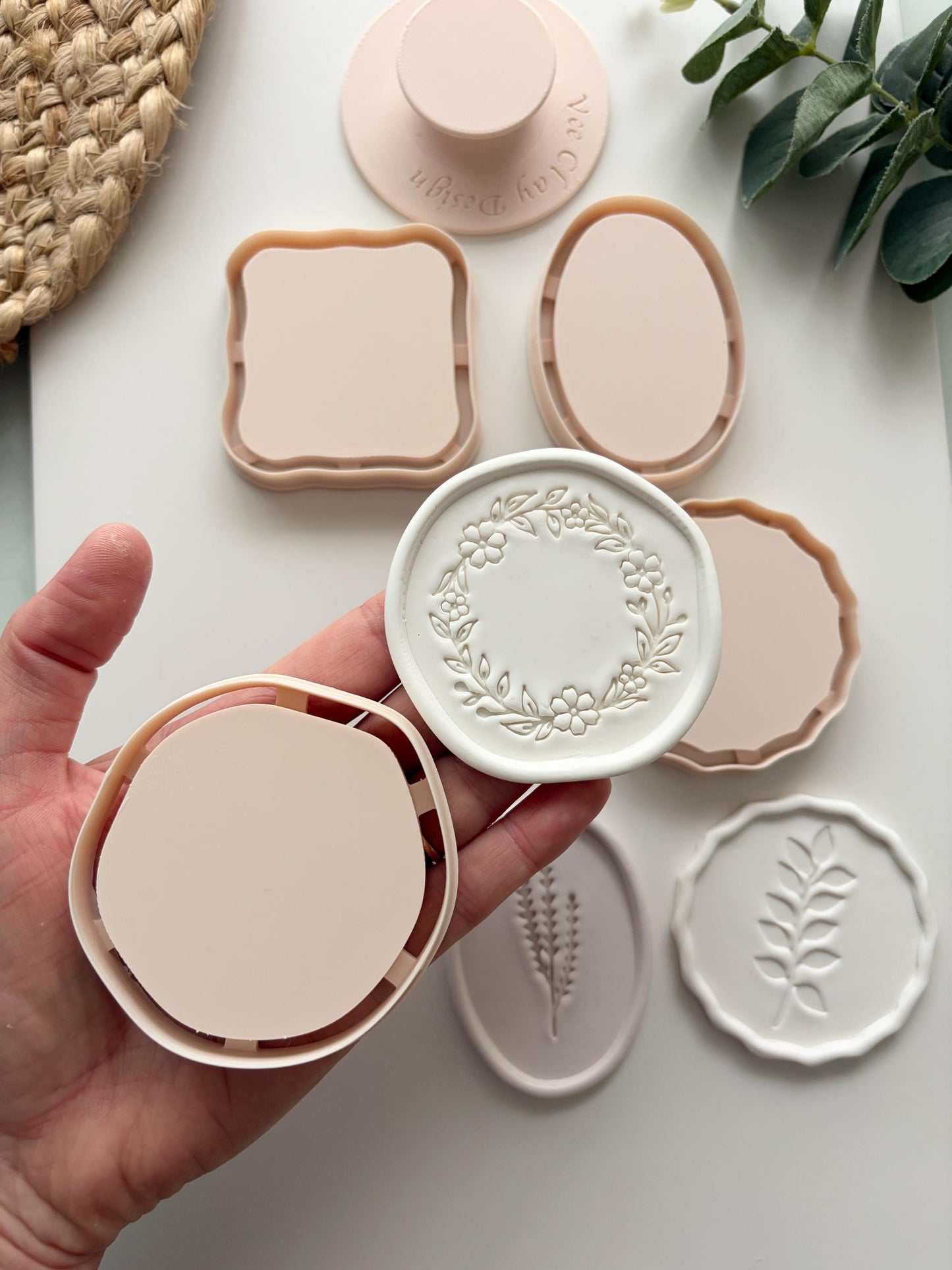 Organic Oval, Square, Circle + Scallop Flat Edge Trinket & Jewellery Dish Polymer Clay Cutter - VeeClayDesign Shop