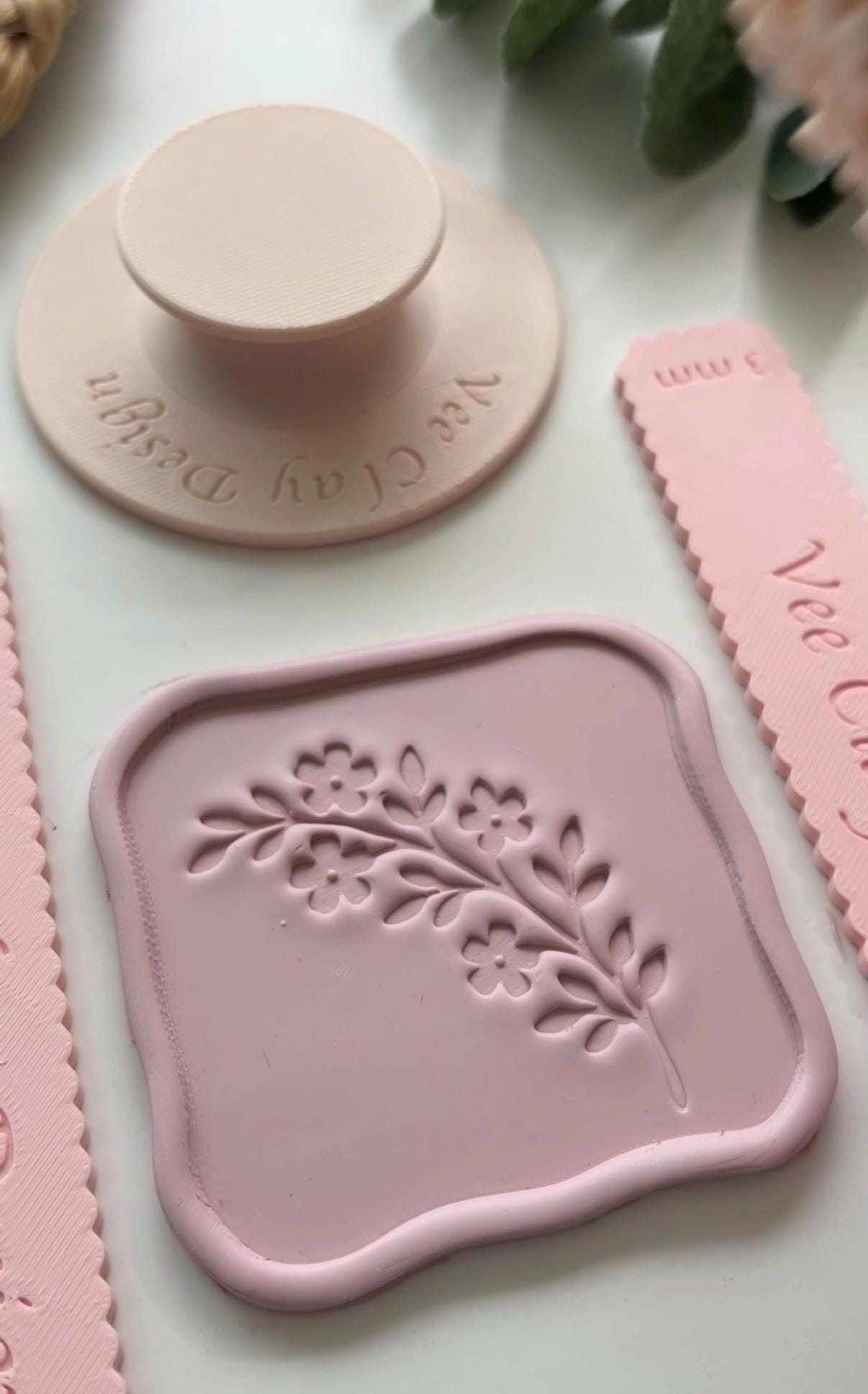 DIGITAL STL Organic Circle  Flat Edge Trinket & Jewellery Dish Polymer Clay Cutter - VeeClayDesign Shop