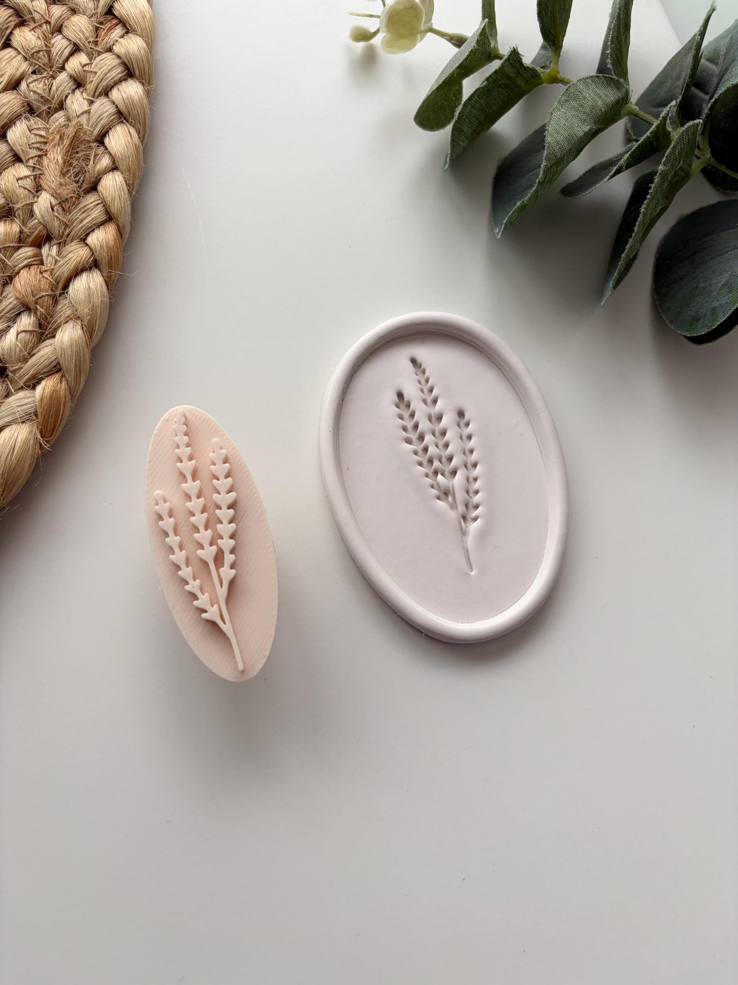 Lavender Twig Trinket Stamp: Polymer Clay Cutter, Jewelry & Earring Making Tools