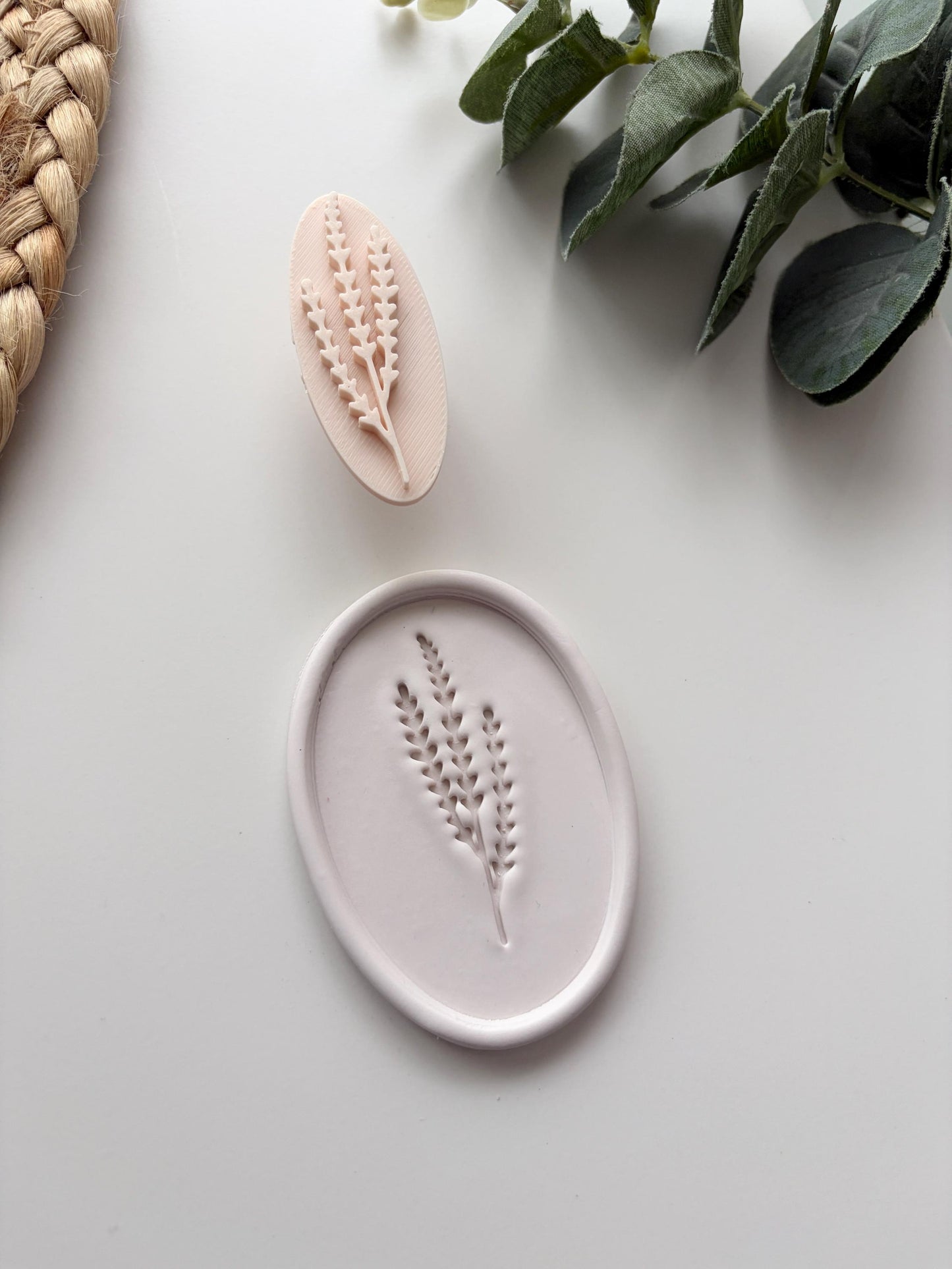 Lavender Twig Trinket Stamp: Polymer Clay Cutter, Jewelry & Earring Making Tools