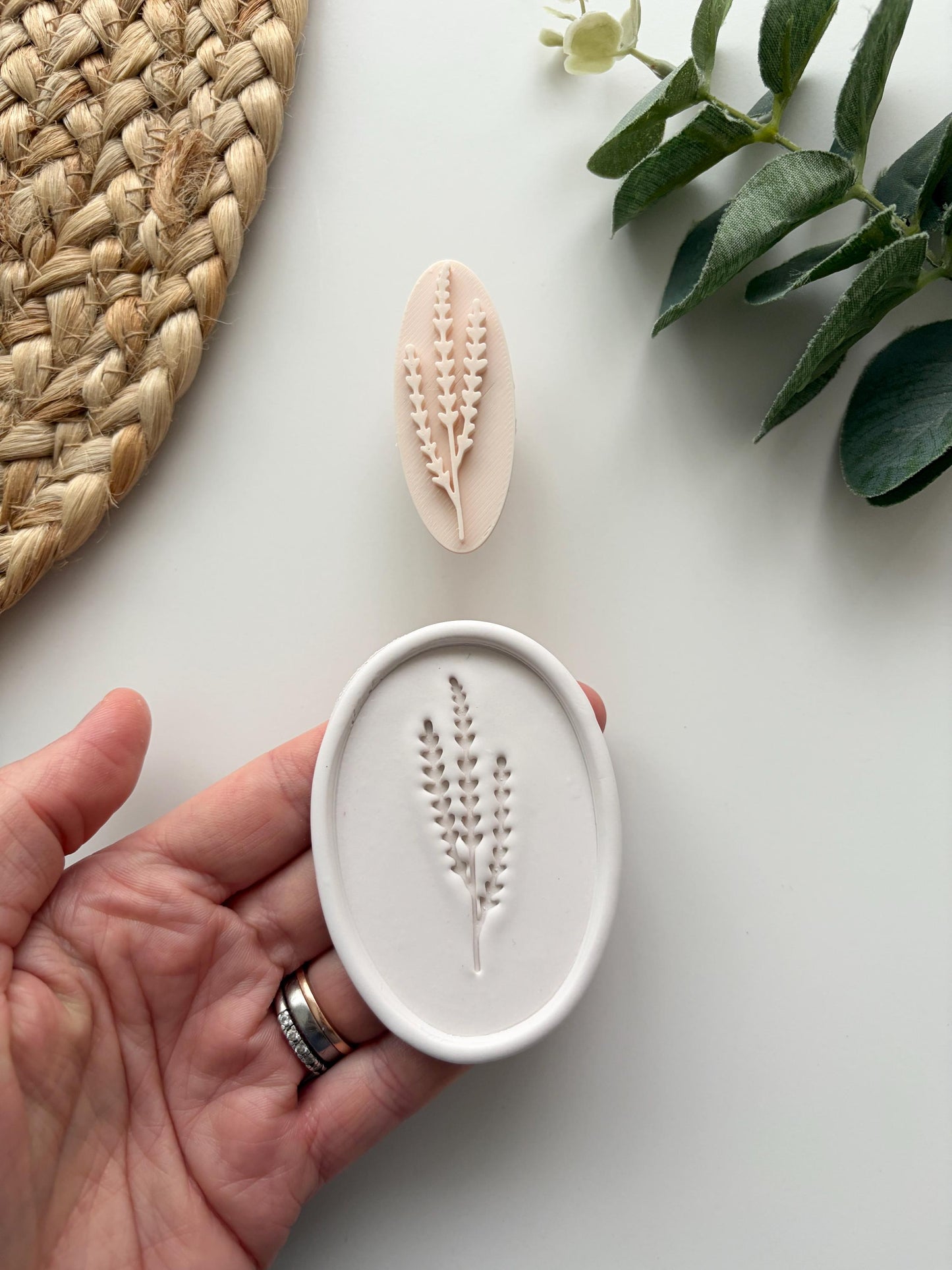 Lavender Twig Trinket Stamp: Polymer Clay Cutter, Jewelry & Earring Making Tools
