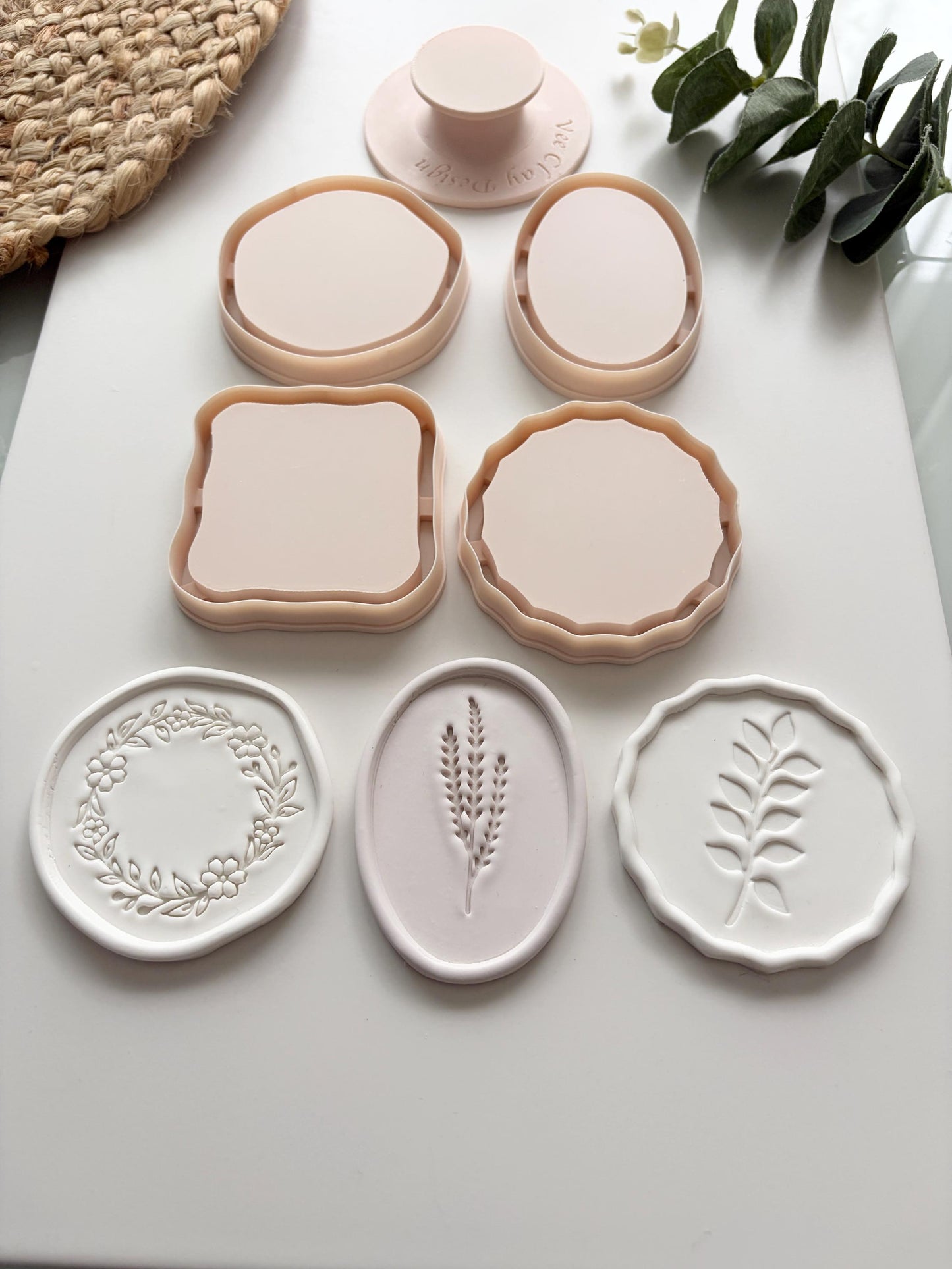 Organic Oval, Square, Circle + Scallop Flat Edge Trinket & Jewellery Dish Polymer Clay Cutter - VeeClayDesign Shop