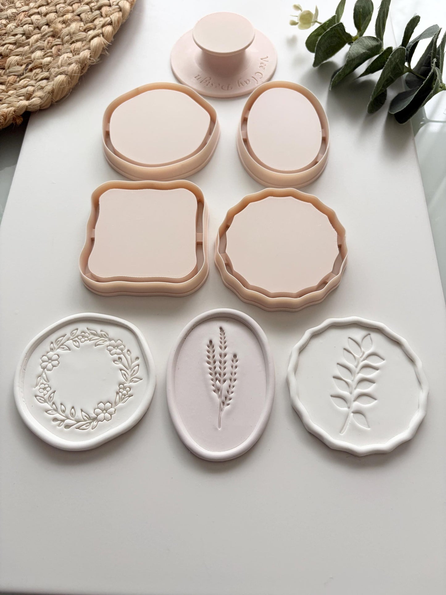 DIGITAL STL Organic Oval, Square, Circle + Scallop Flat Edge Trinket & Jewellery Dish Polymer Clay Cutter - VeeClayDesign Shop