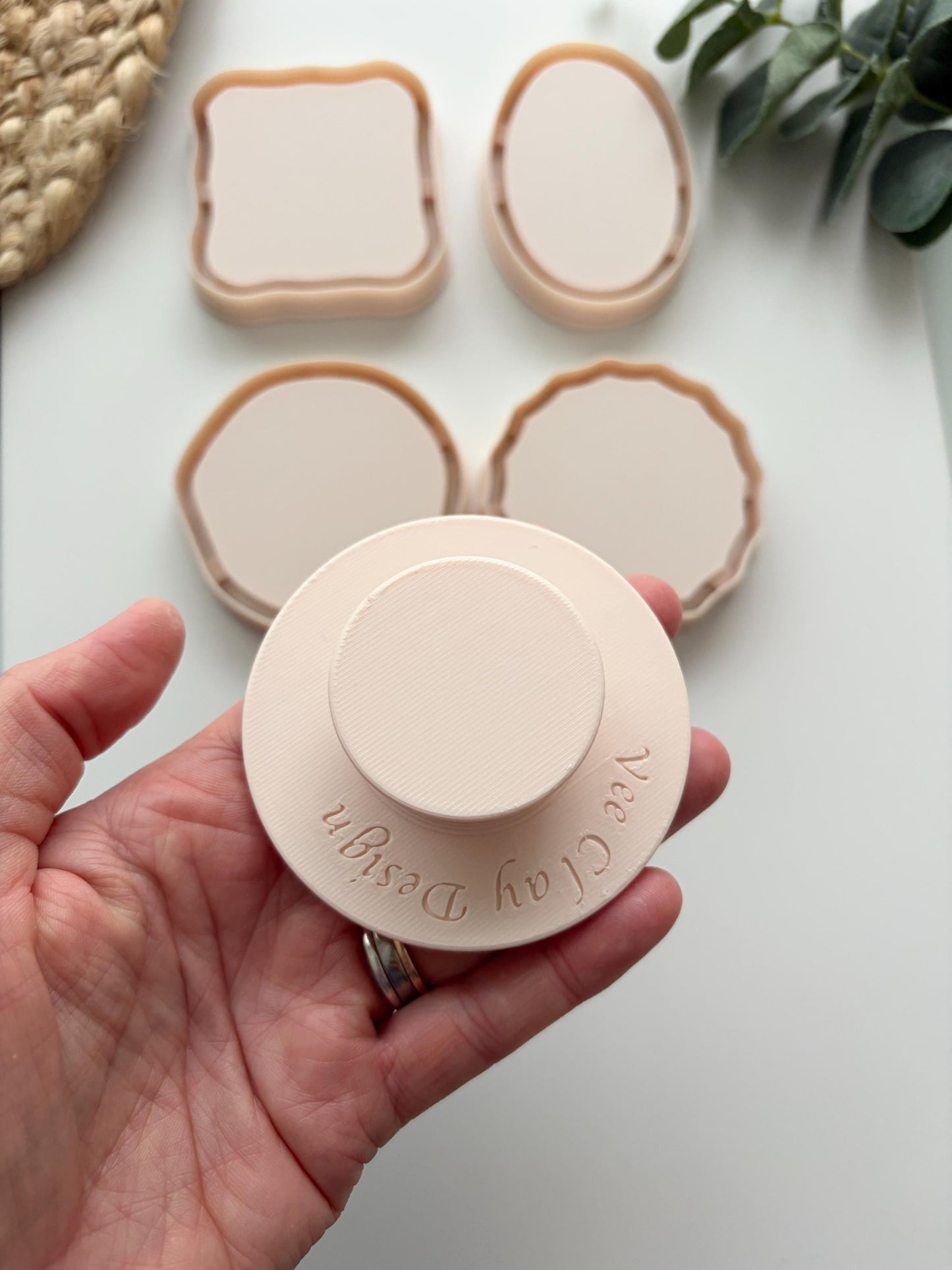 Organic Oval, Square, Circle + Scallop Flat Edge Trinket & Jewellery Dish Polymer Clay Cutter - VeeClayDesign Shop