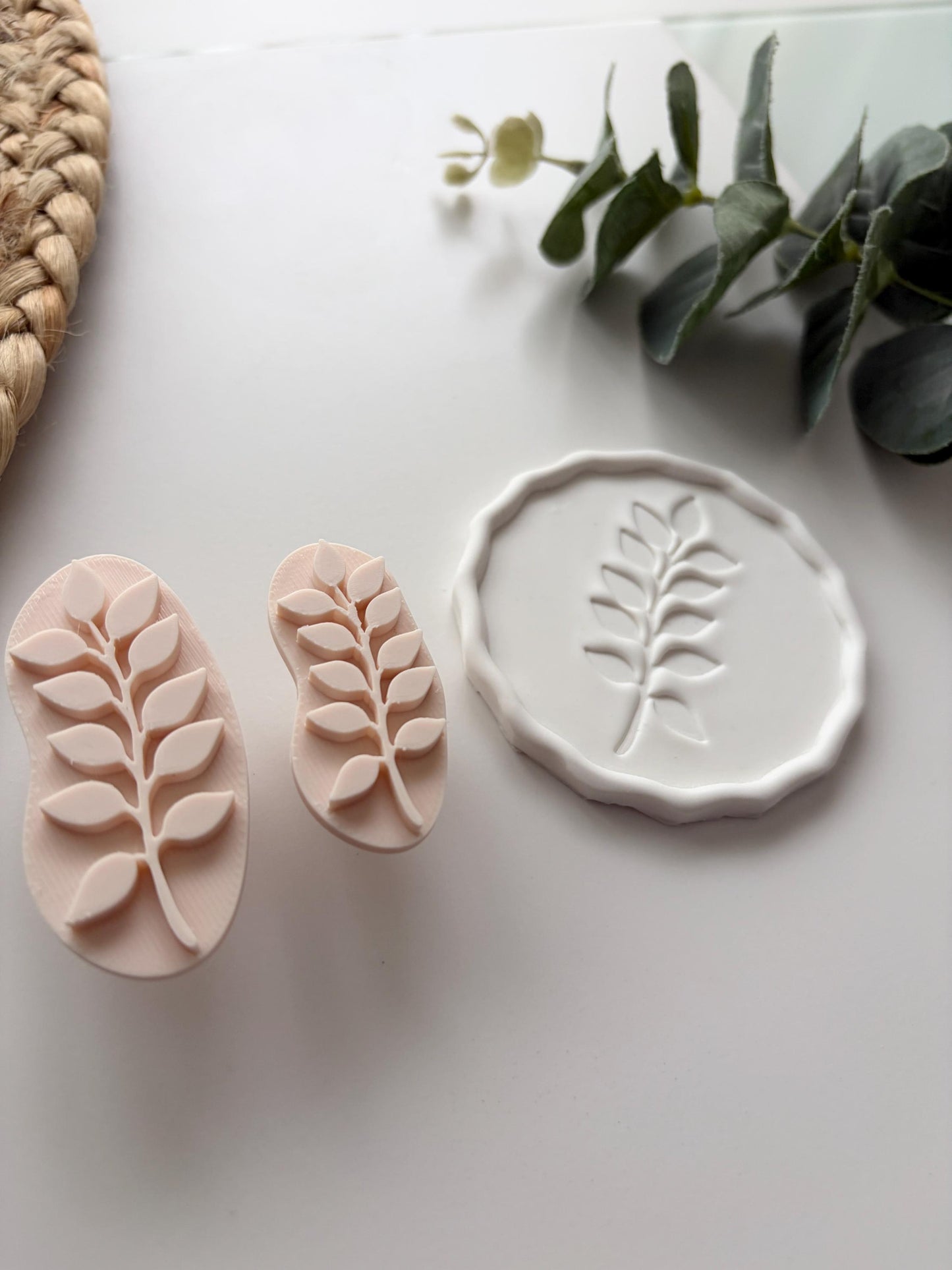 Leaves Trinket Stamp: Polymer Clay Cutter, Jewelry & Earring Making Tools