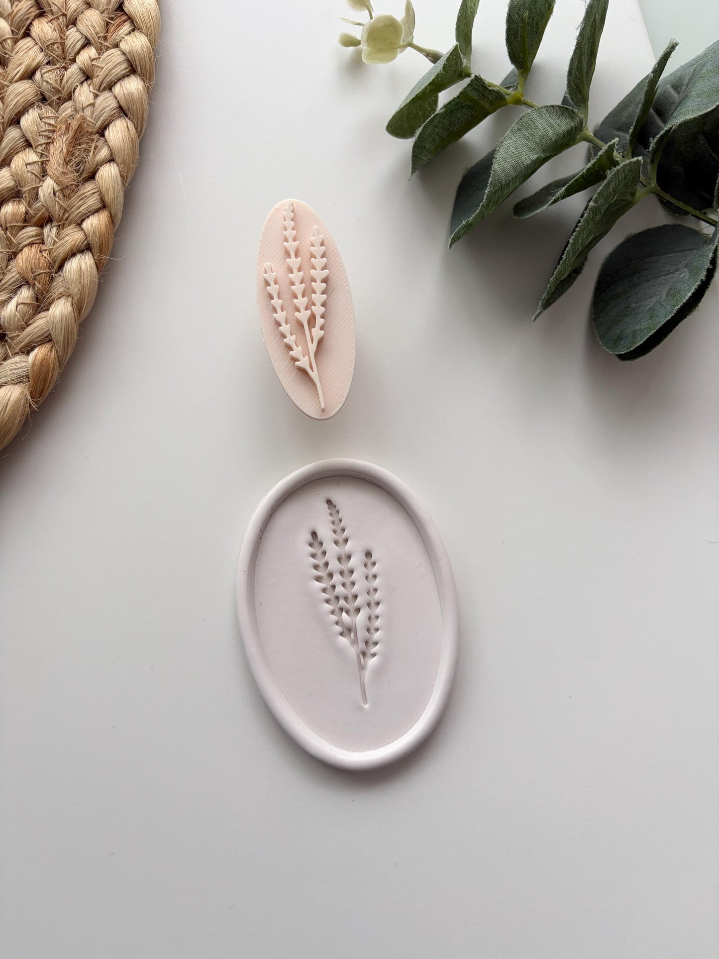 Lavender Twig Trinket Stamp: Polymer Clay Cutter, Jewelry & Earring Making Tools