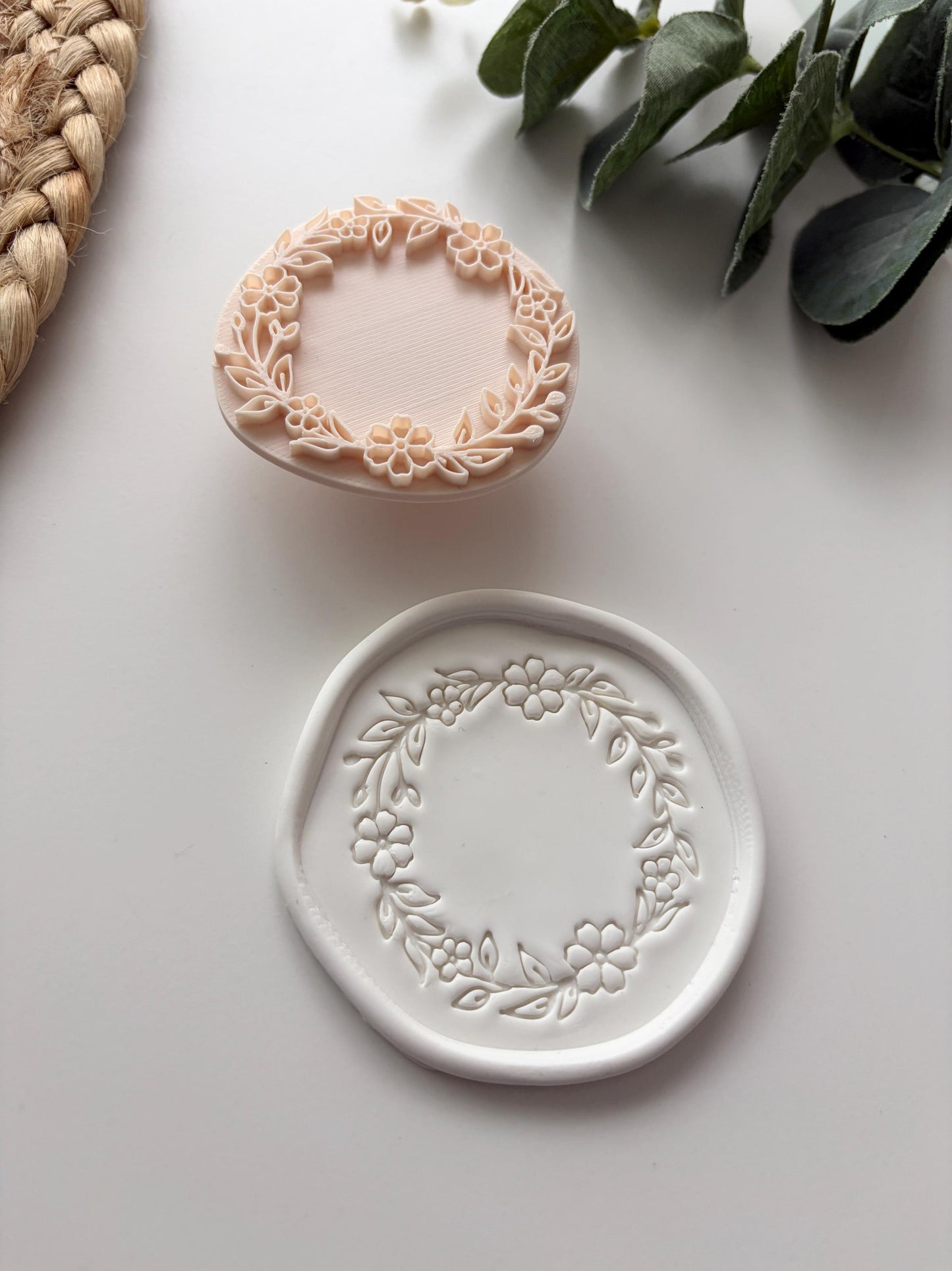 Floral Circle Trinket Stamp: Polymer Clay Cutter, Jewelry & Earring Making Tools