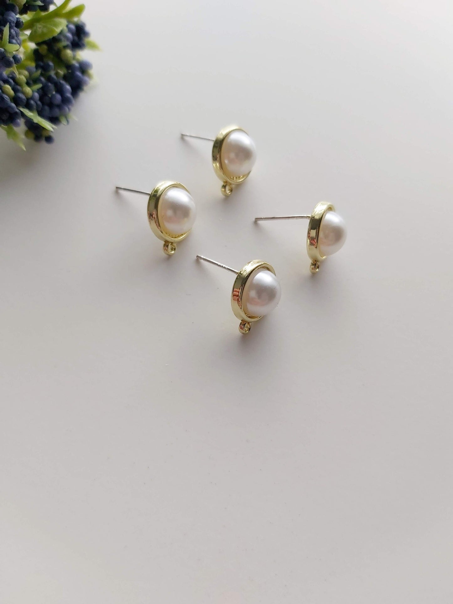 Pearls Circle Studs